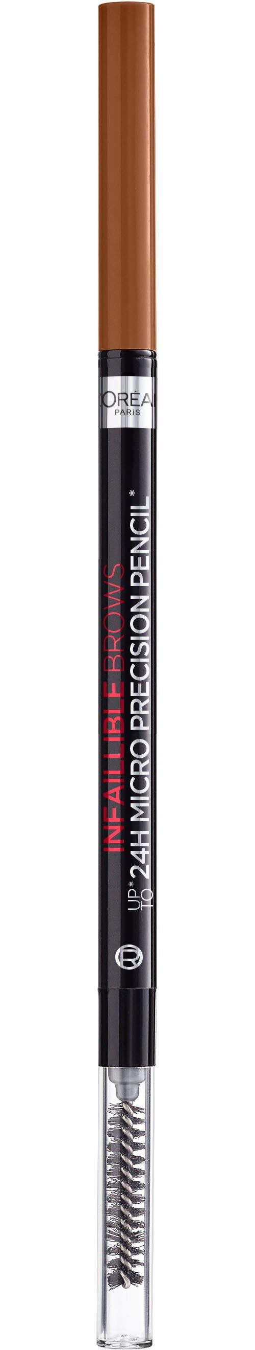 L'ORÉAL PARIS Augenbrauen-Stift INFAILLIBLE 24H FILLING TRIANGULAR PENCIL, mit ovaler und extra feinen Spitze