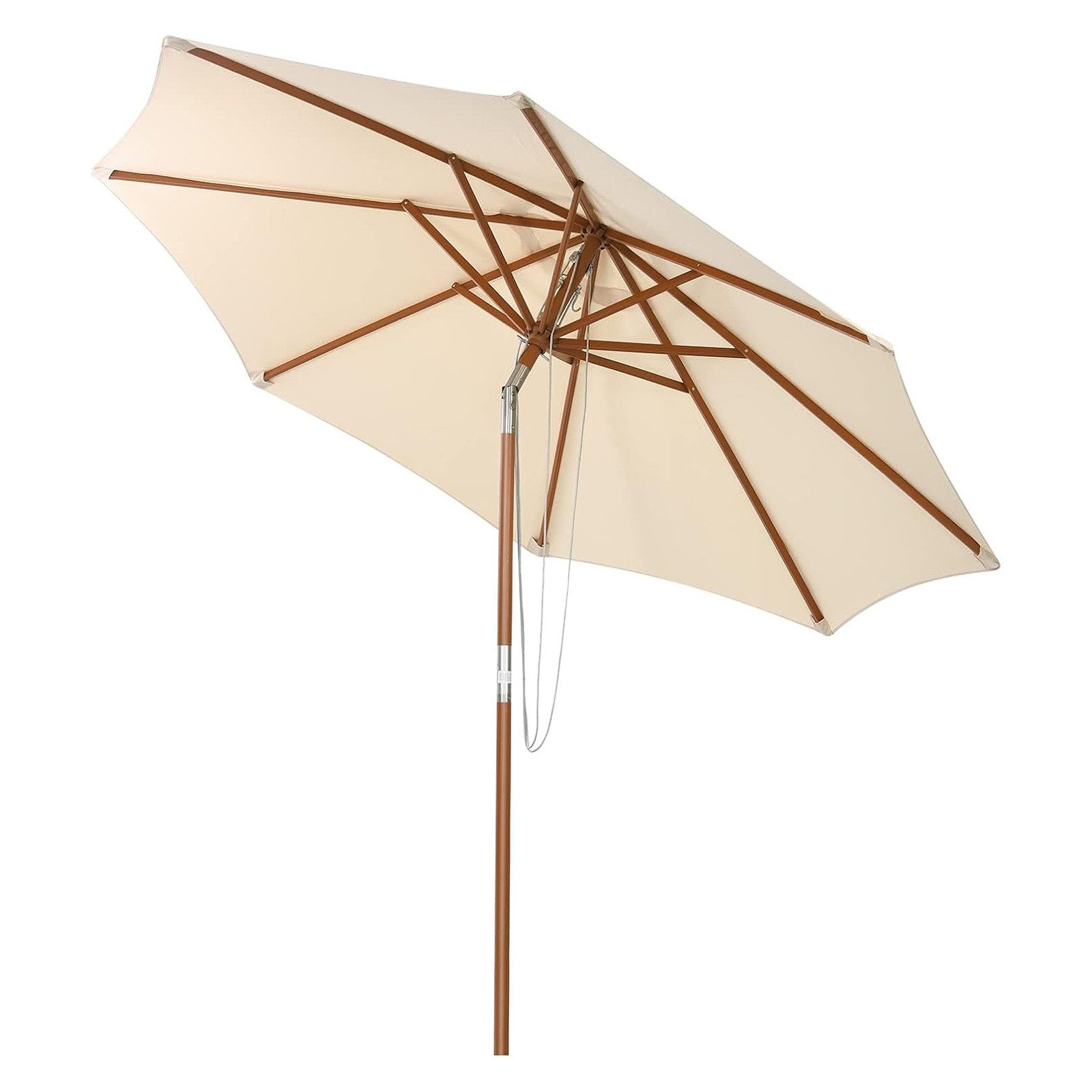 KOMFOTTEU Sonnenschirm Gartenschirm, mit Neigefunktion,mit 8 Streben,300cm rund