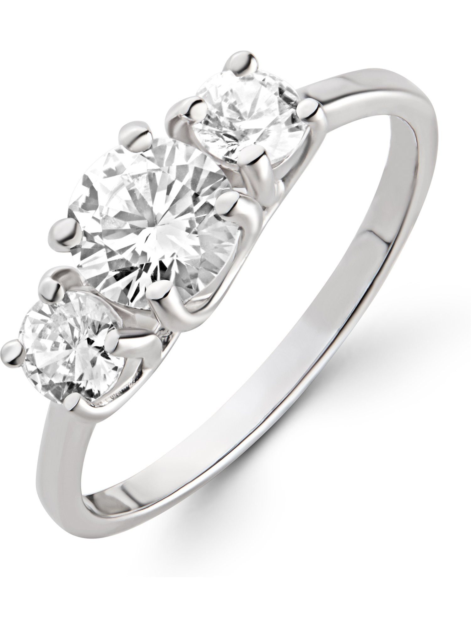 CHRIST Fingerring CHRIST Damen-Damenring 925er Silber 3 Zirkonia, Zirkonia