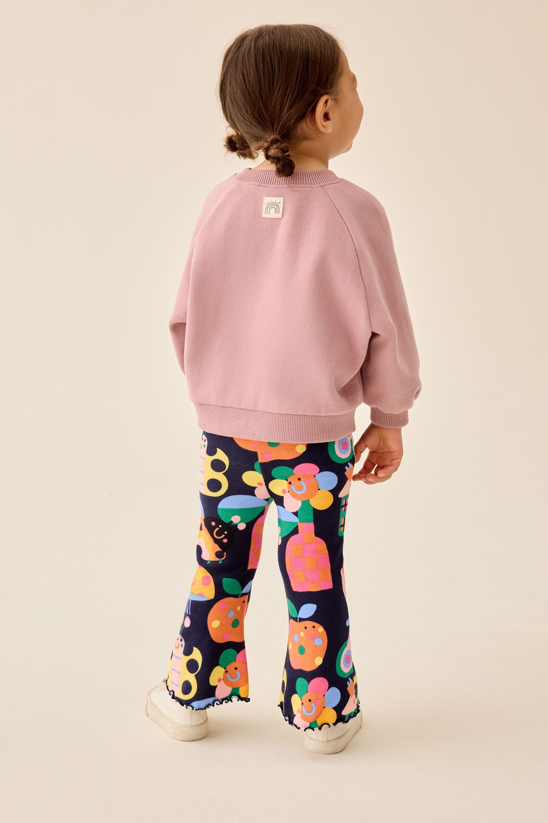 Next Leggings Geblümte Leggings mit Schlag (1-tlg)