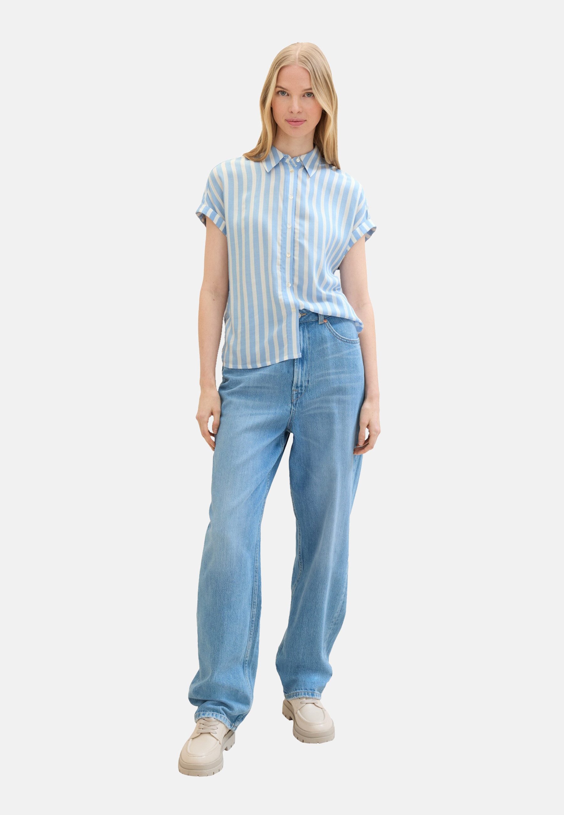 TOM TAILOR Kurzarmbluse Bluse dünnes Kurzarmshirt (1-tlg)