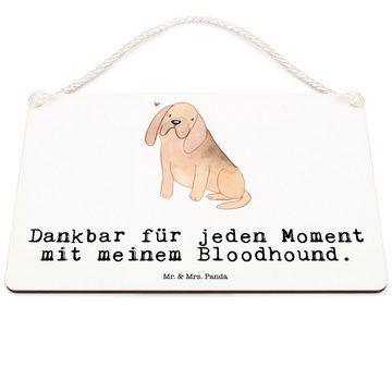Mr. & Mrs. Panda Hinweisschild DIN A6 Bloodhound Moment - Weiß - Geschenk, Chien de Saint Hubert, We, (1 St), Herzberührende Sprüche