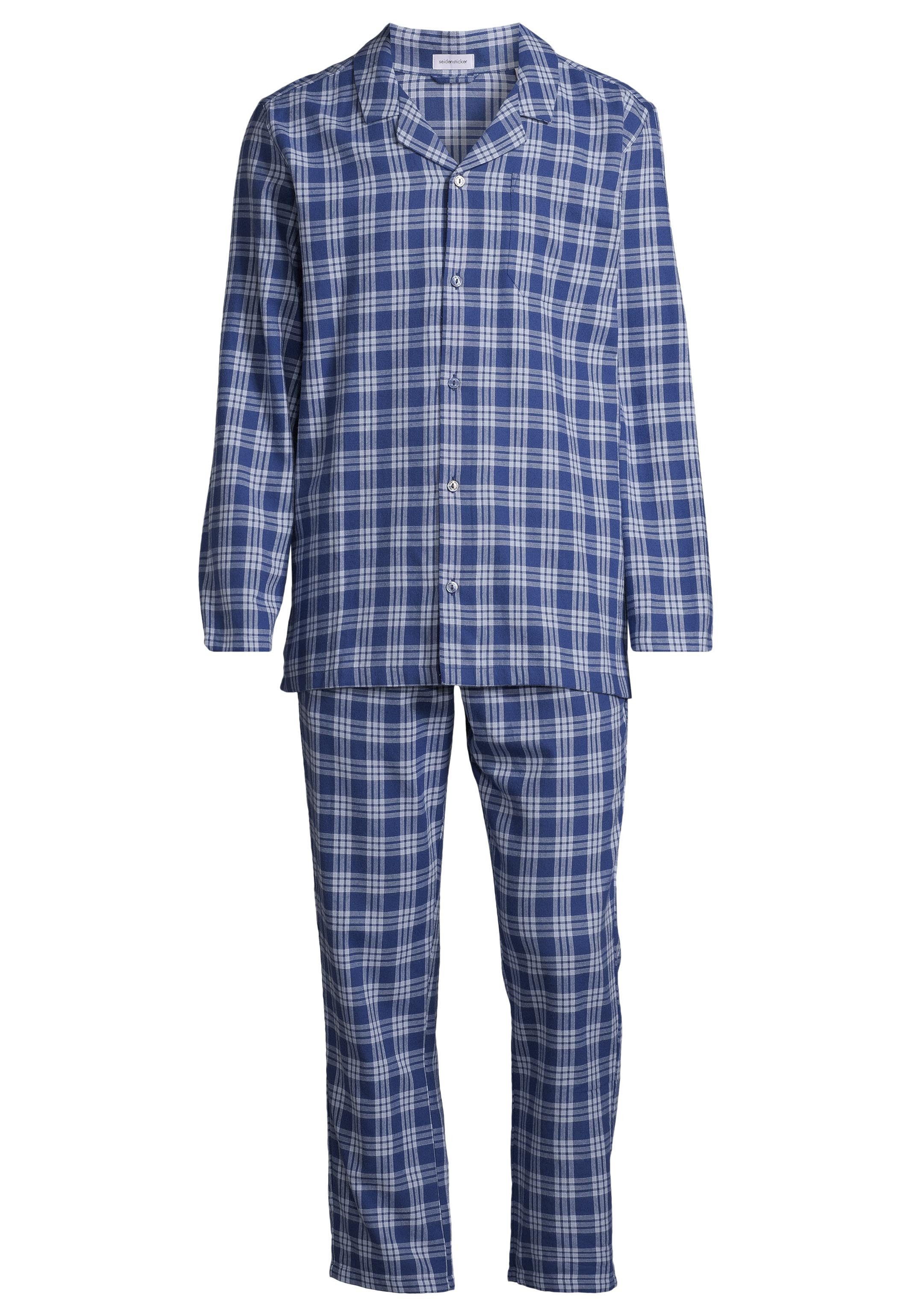 seidensticker Pyjama Flanell (Set, 2 tlg) Schlafanzug - Baumwolle - Atmungs günstig online kaufen