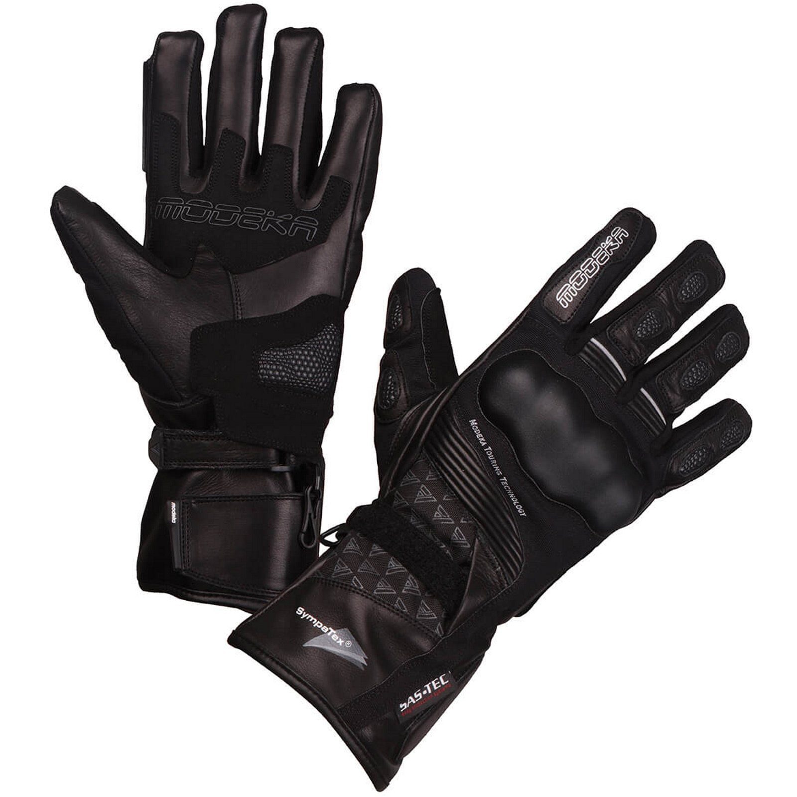 Modeka Fuego Motorrad Handschuhe – CE-zertifiziert (EN 13954), Kurz, Schwarz, Mit Tactel & Schoeller Keprotec