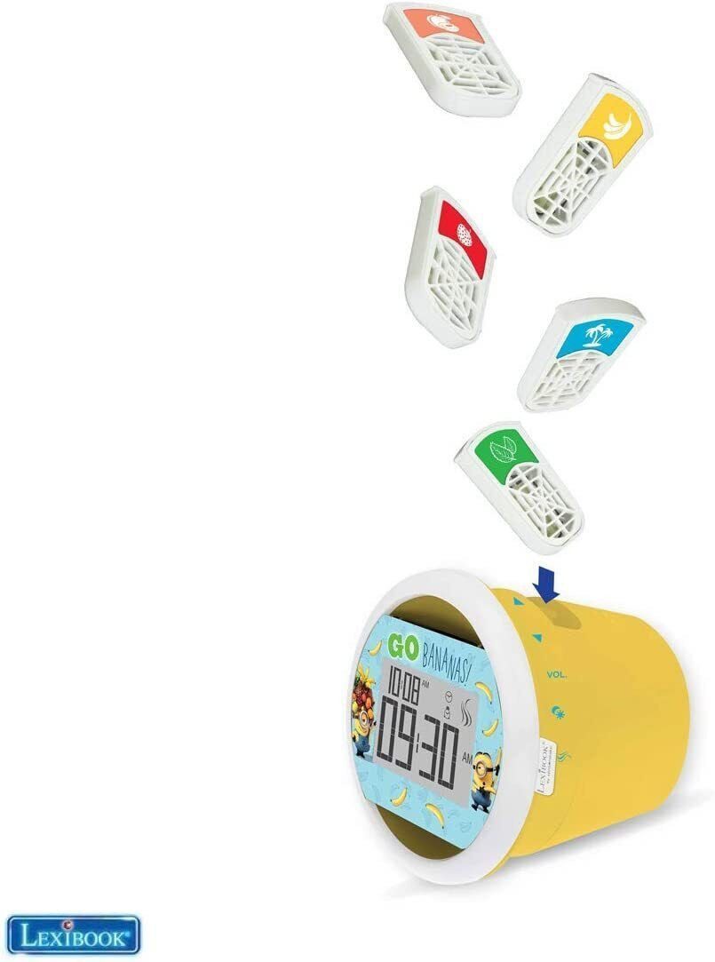 Lexibook® Spieluhr Kinder Nachtlicht Minions Licht Leuchte Lern UHR Nacht Licht Wecker