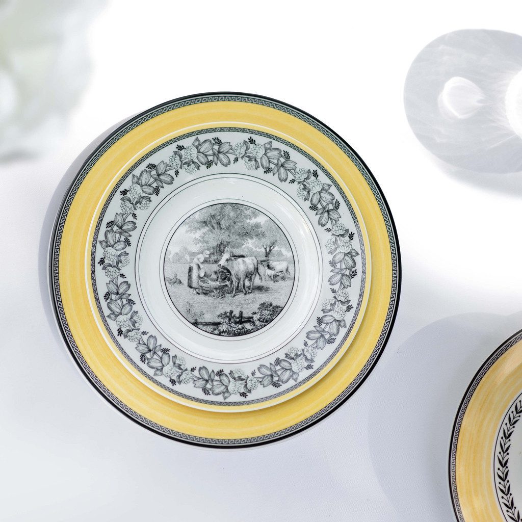 Villeroy & Boch Frühstücksteller Audun Frühstücksteller, (1 St), Premium Porcelain, mikrow.- & spülm.sicher, Made in Germany