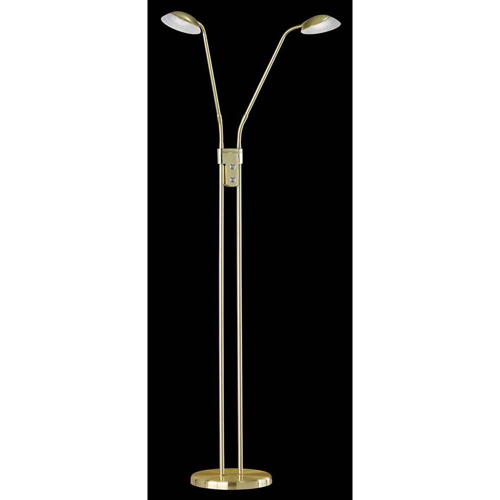 FISCHER & HONSEL LED Stehlampe, LED-Leuchtmittel fest verbaut, Neutralweiß, Warmweiß, Stehlampe Stehleuchte Touchdimmer Wohnzimmerleuchte messing LED 2