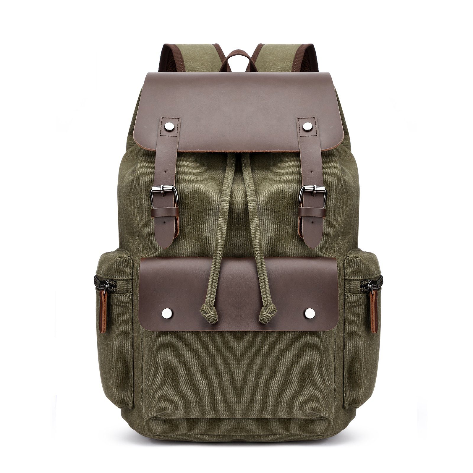 TAN.TOMI Rucksack Eleganter und lässiger Retro-Rucksack mit Laptop-Fach, mit vielen Taschen sowie