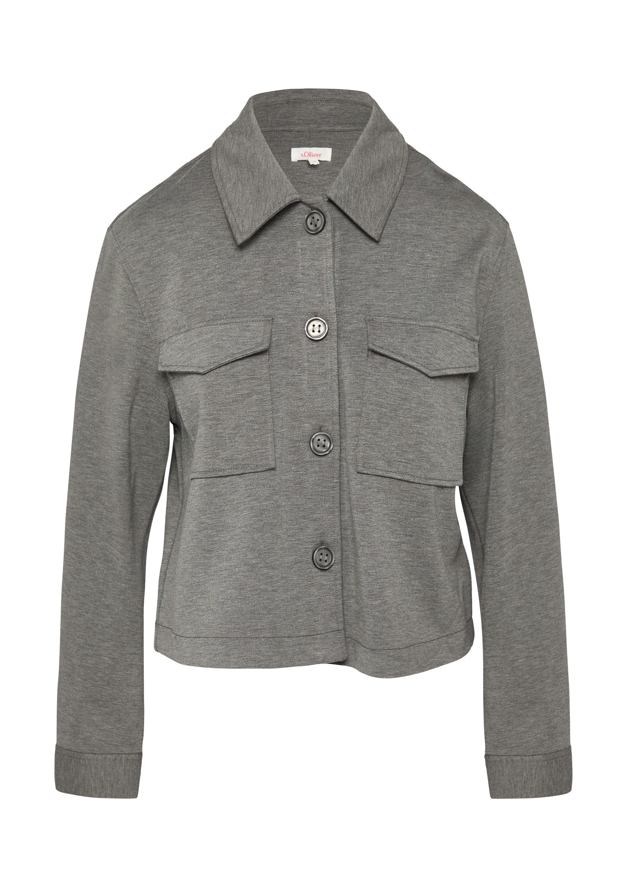s.Oliver Funktionsjacke Indoor-Jacke Melierte Jacke aus Interlockjersey günstig online kaufen
