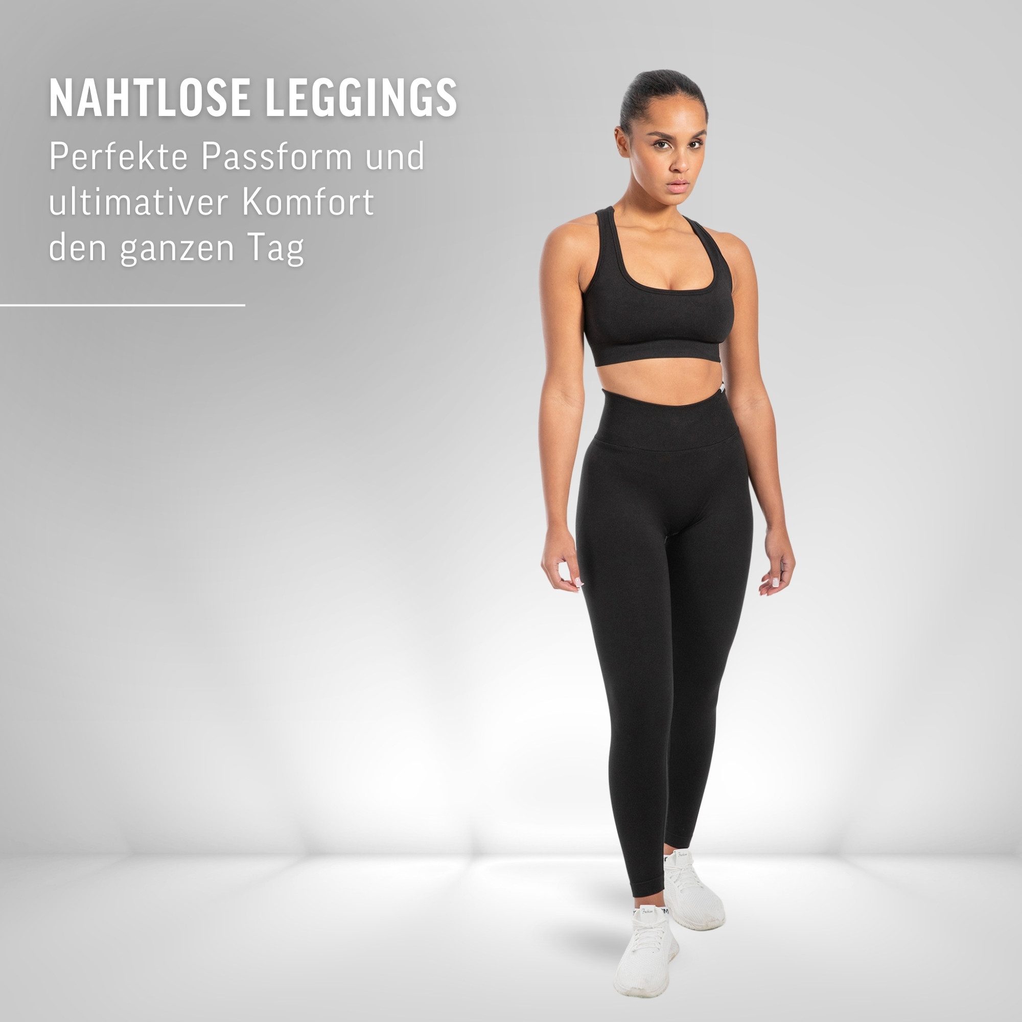 Smilodox Leggings Elin, Butt Lift Sporthose, Highwaist V-Shape Gym Leggings Shaped Fit Squatproof Seamless Trainingshose Sport Yoga Alltag