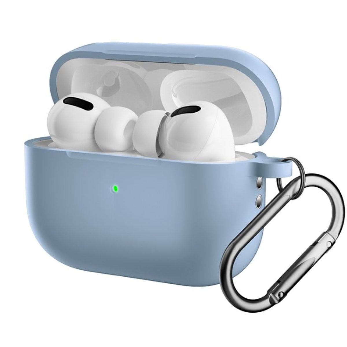 CoverKingz Kopfhörer-Schutzhülle Hülle für Apple AirPods Pro 2 Silikon Case Cover Bumper Schutzhülle, Ladecase Tasche stoßfest Silikonhülle Schutztasche Silikoncase