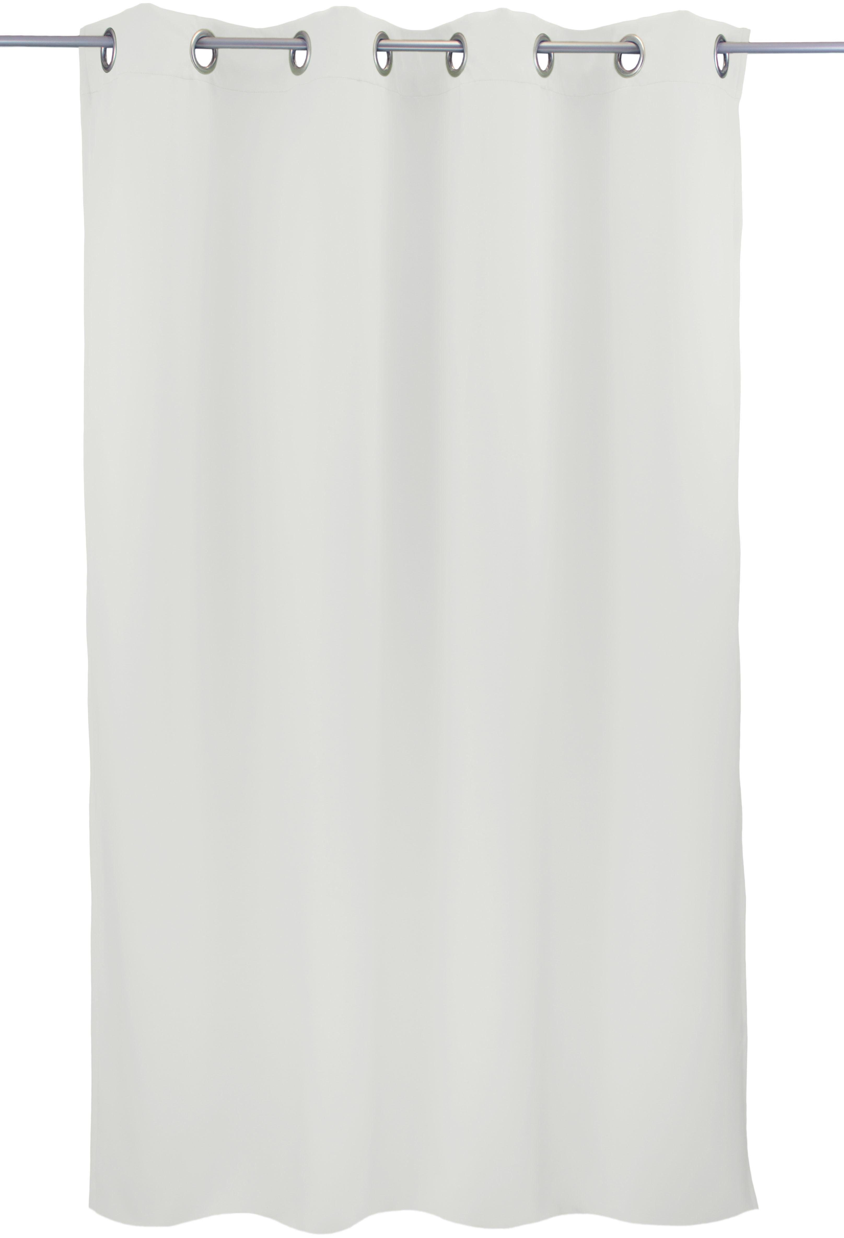 Vorhang Leon1, VHG, Ösen (1 St), verdunkelnd weiß/grau