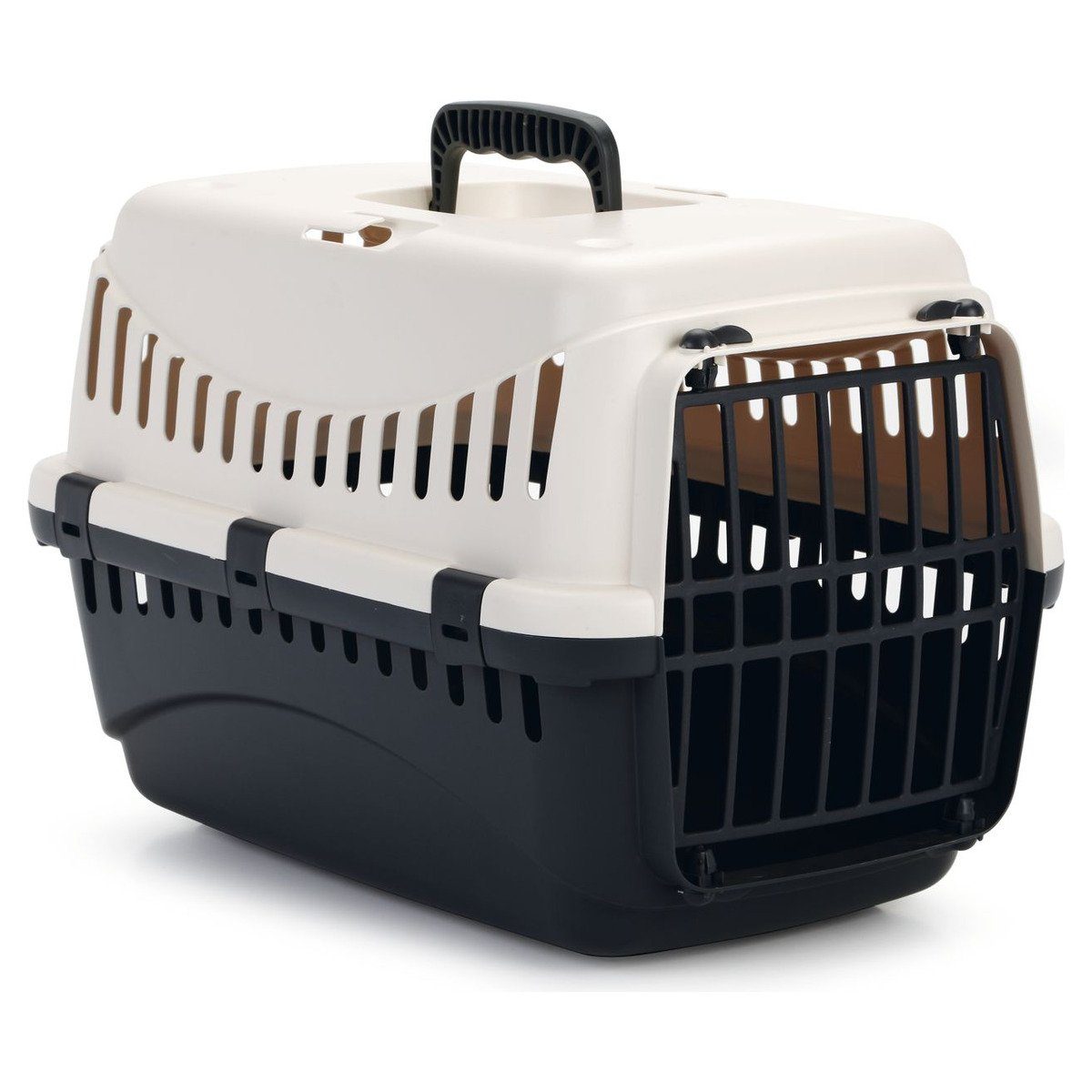 Beeztees Tiertransportbox Transportbox Gypsy creme/anthrazit für Katzen