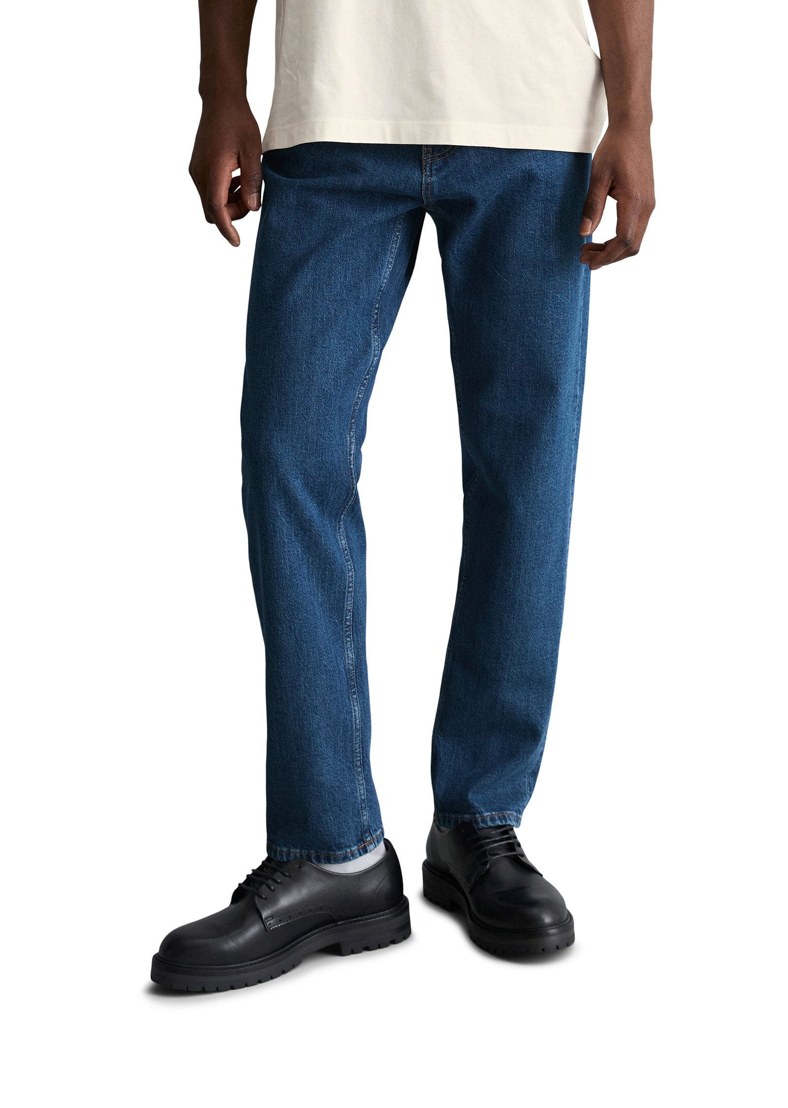 Tapered-fit-Jeans aus Bio-Baumwoll-Mix