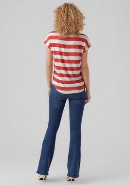 Vero Moda Kurzarmshirt VMWIDE STRIPE S/L TOP GA JRS NOOS