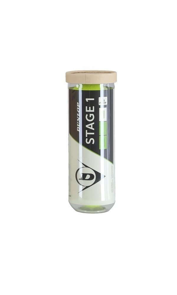 Tennisball Methodikbälle Stage 1 (grüner Punkt) gelb Dose 3er