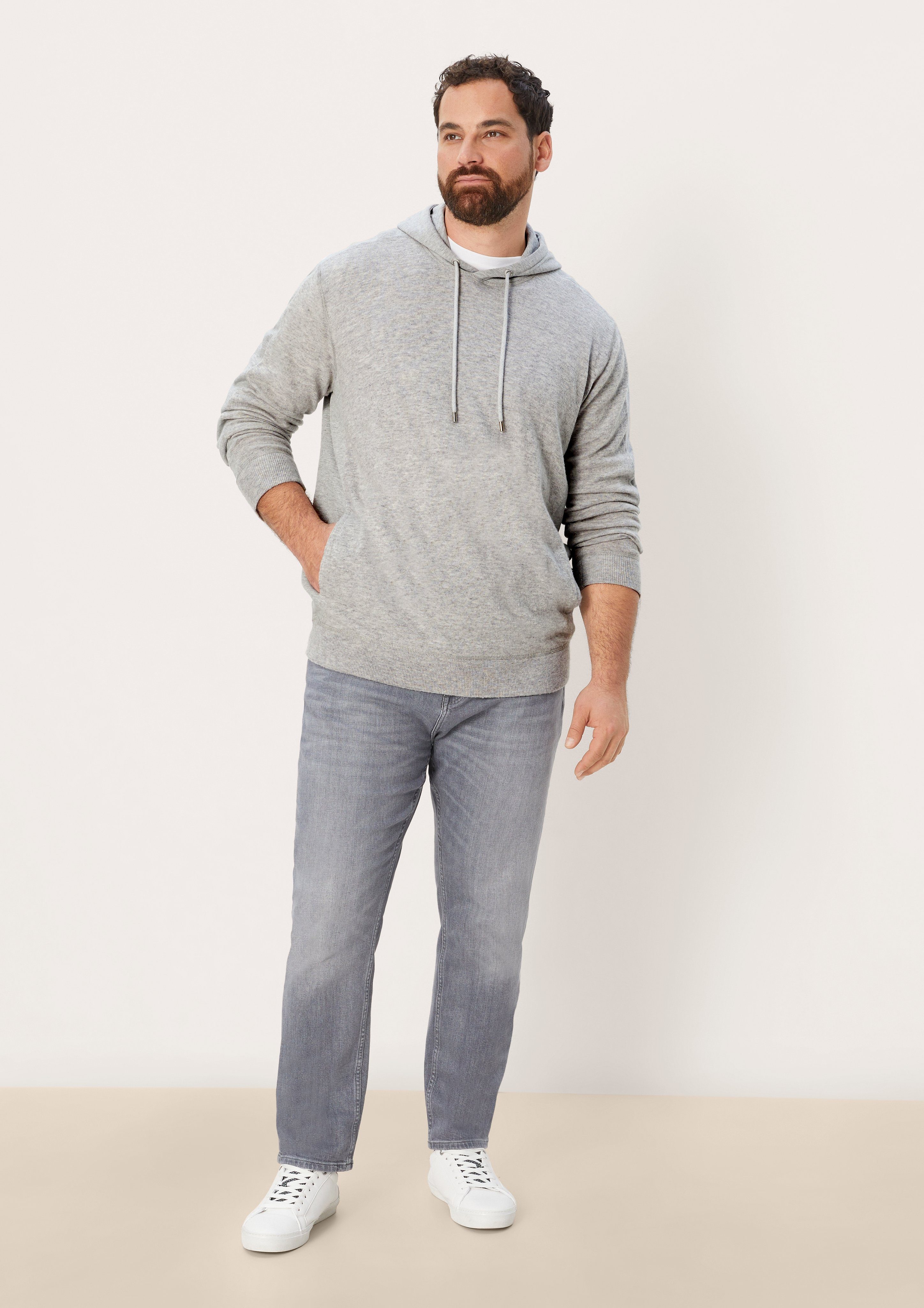 Herren Pullover s.Oliver Men Big Sizes Sweatshirt Sweatshirt mit Strickeinsatz (1-tlg)