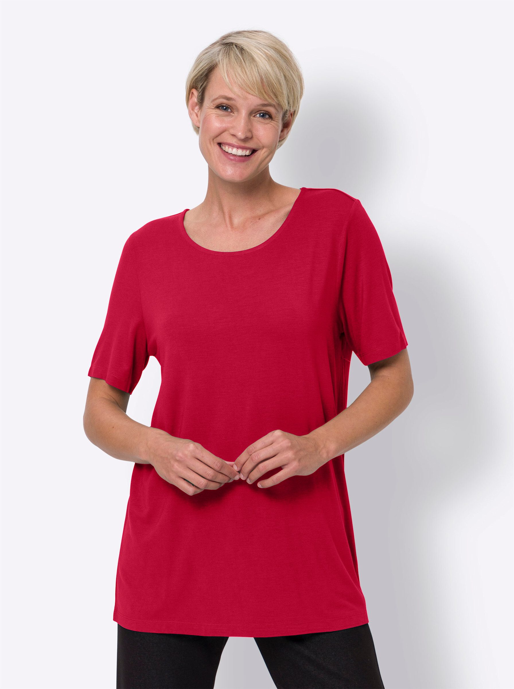 T-Shirt Longshirt Kurzarm