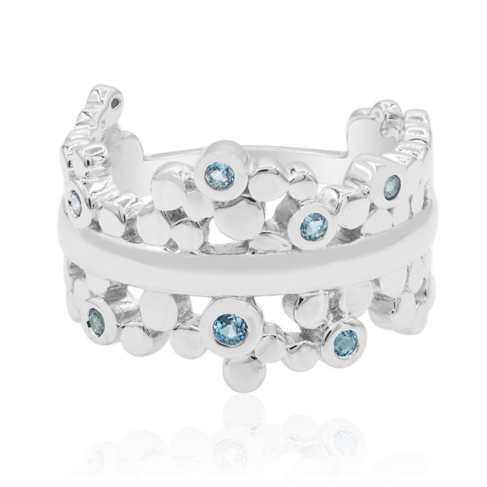 Silberring Cavill Ring Sterlingsilber mit 0,13 ct Londonblauem Topas