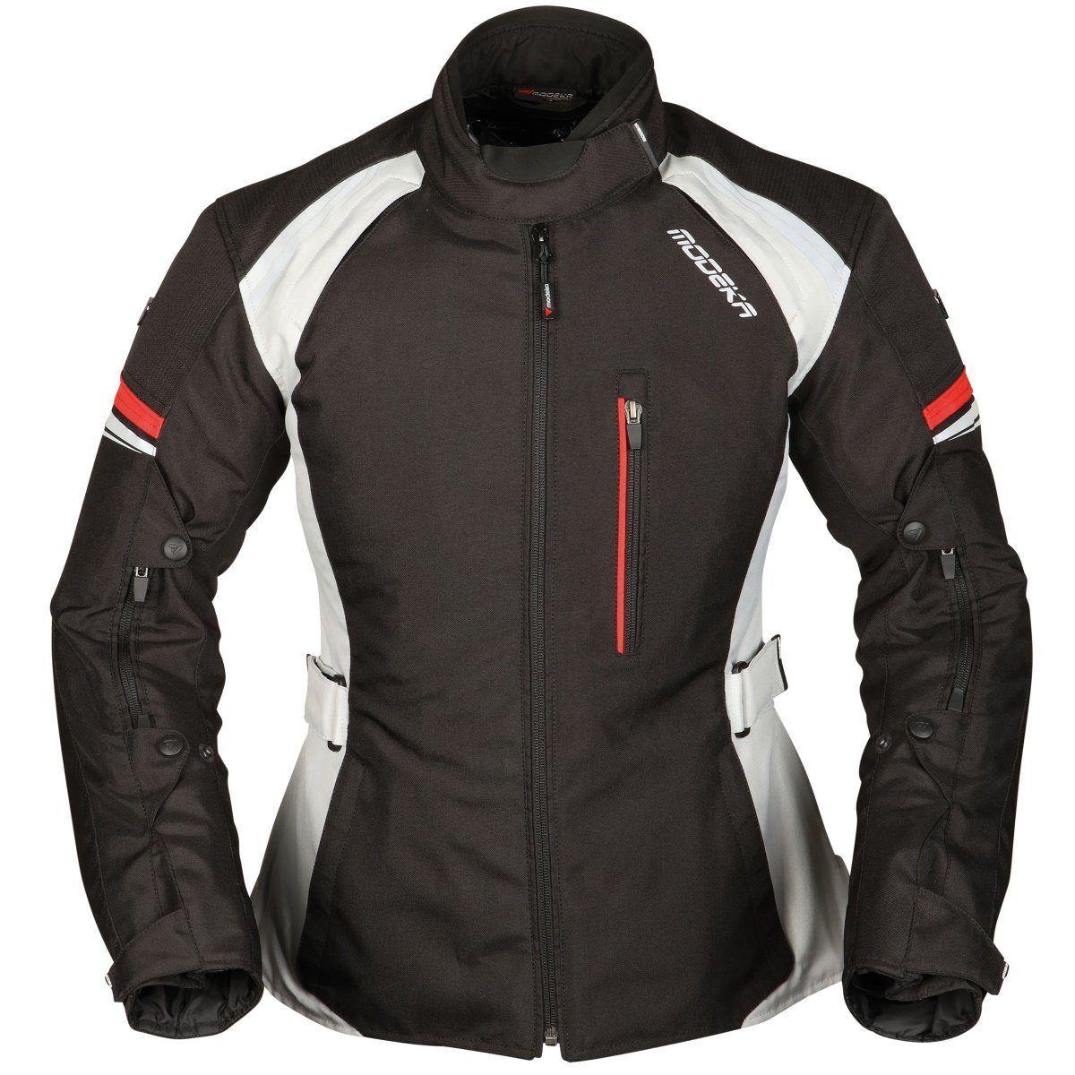 Modeka Motorradjacke Modeka Violetta Lady Textiljacke Damen schwarz / hellgrau Black/Light Grey