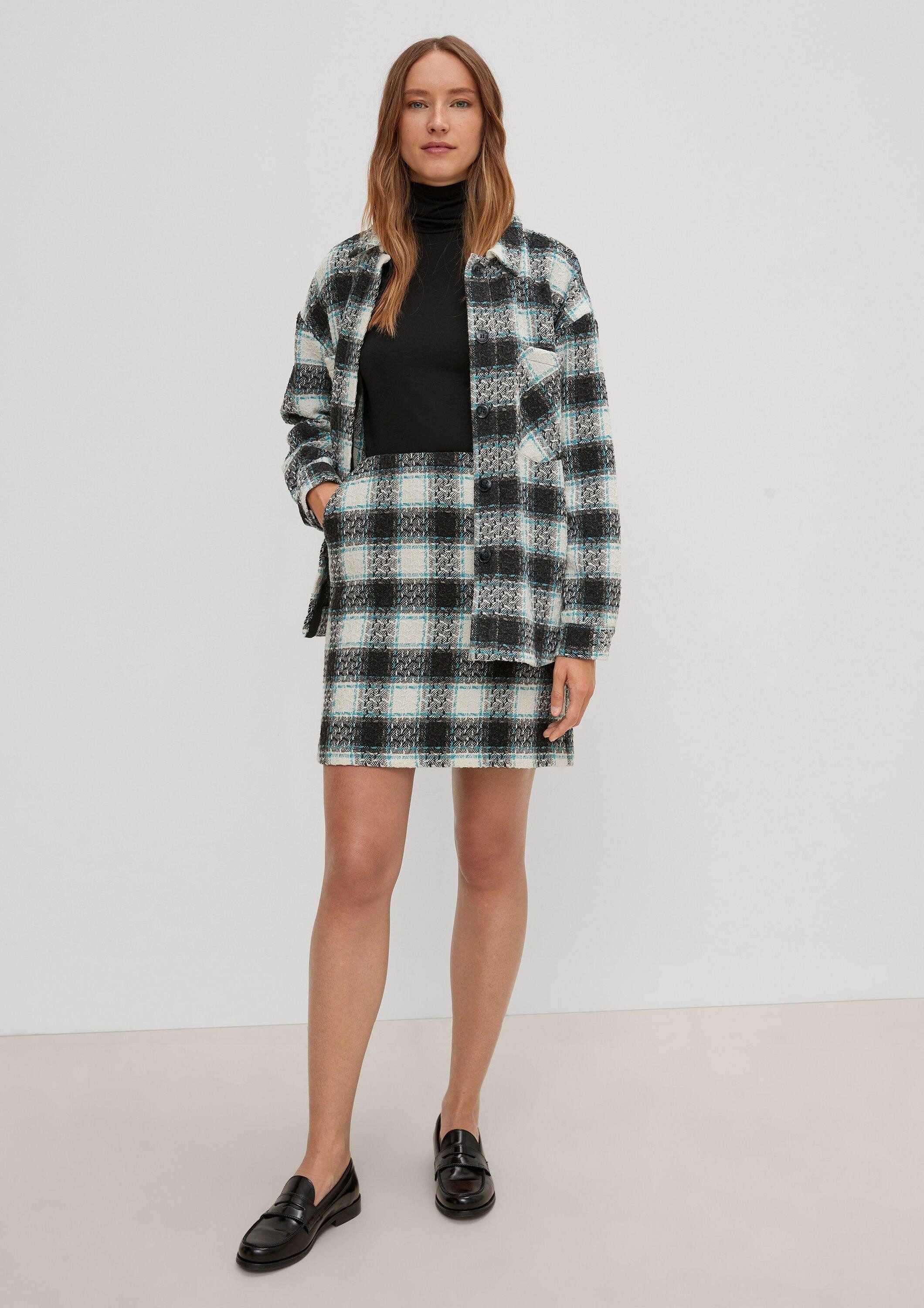 comma Minirock Rock Minirock aus Wollmix