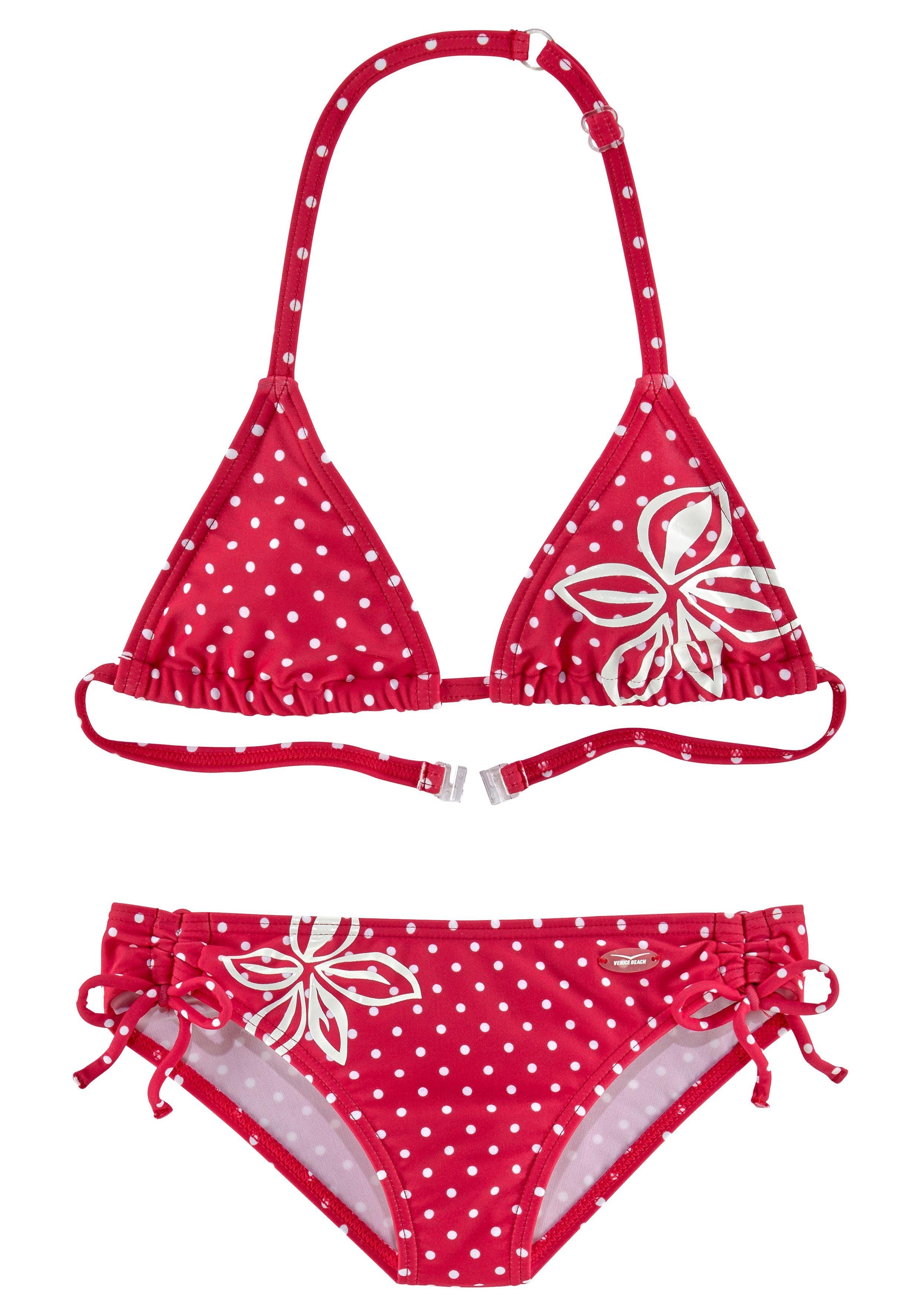 Beach Triangel-Bikini im modischen Punkte-Design rot Venice