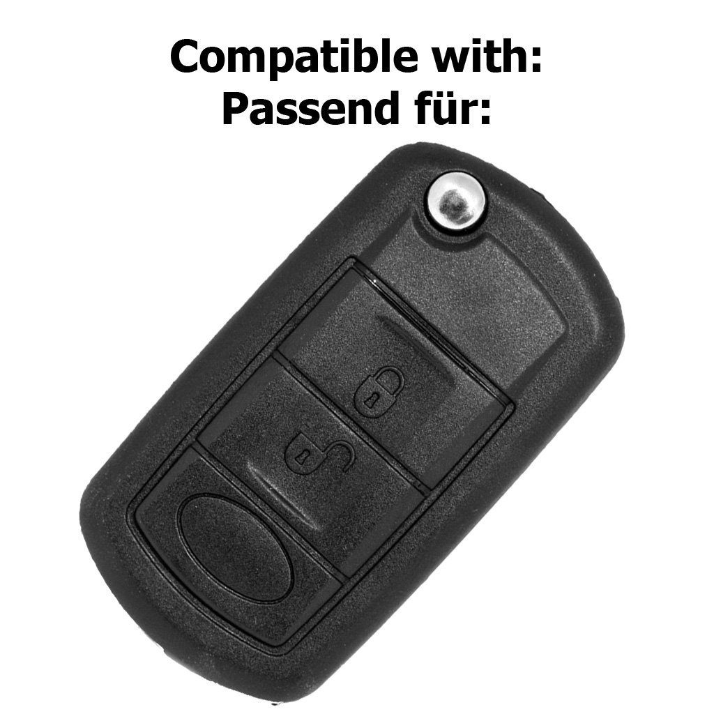 für Klappschlüssel Rover Pink, Range mt-key Softcase Silikon 3 Autoschlüssel Schlüsseltasche Schutzhülle Discovery LR3 Rover Land Tasten 2