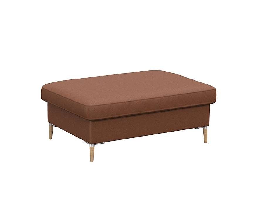 FLEXLUX Pouf Fiore, Kaltschaum, Füße Alu+ Eiche