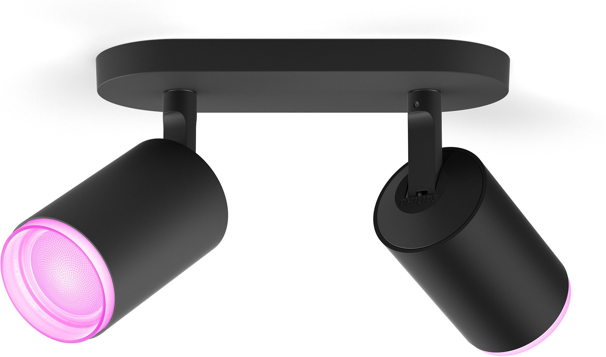 Philips Hue LED Deckenspot White & Color Ambiance Fugato 2er Aufbauspot, Abschaltautomatik, Bluetooth, CCT - über Fernbedienung, Dimmfunktion, Einschlafhilfe, Farbsteuerung, Farbwechsel, Memory, nach Trennung vom Netz, Nachtlichtfunktion, RGB, Smart Home, Timerfunktion, Weckerfunktion, dimmbar über Fernbedienung, mehrere Helligkeitsstufen, LED wechselbar, Farbwechsler, RGB, warmweiß - kaltweiß, Steuerbar per App und Stimme, Smart Home fähig, Farbfähig und Weißtöne