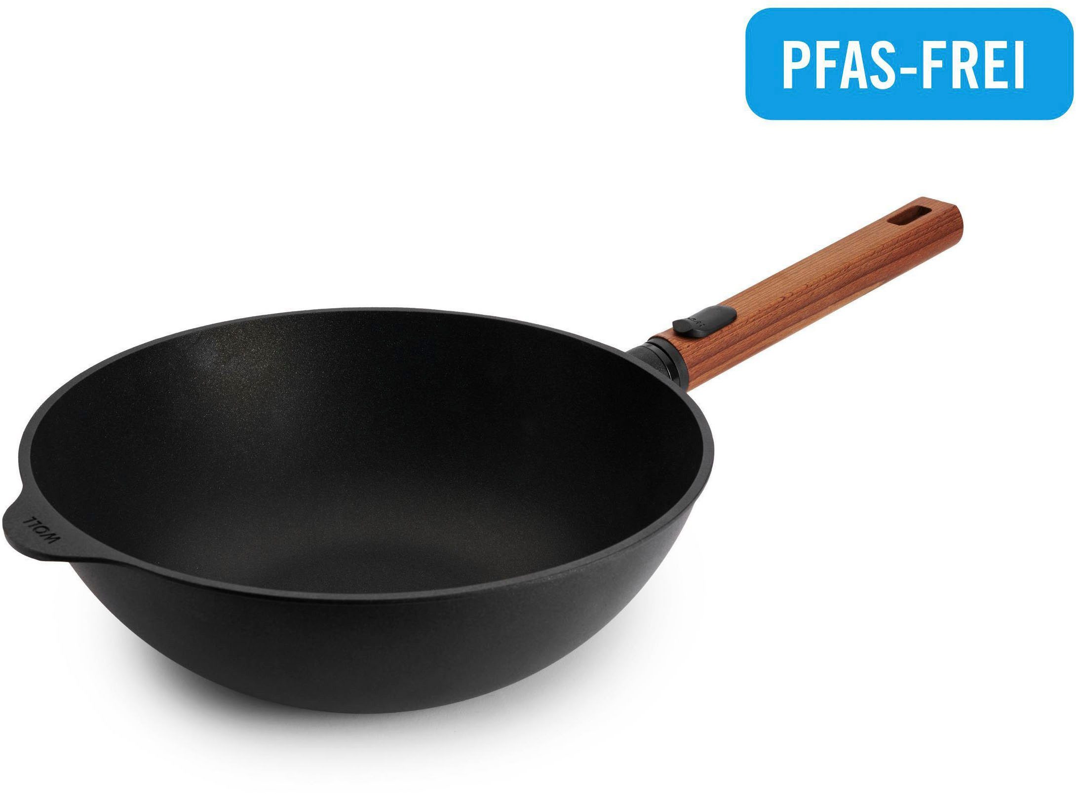 WOLL Wok Eco Logic QXR Guss-Wok- und Rührpfanne, Aluminiumguss (1-tlg), PFAS-freie Diamond-QXR - Beschichtung