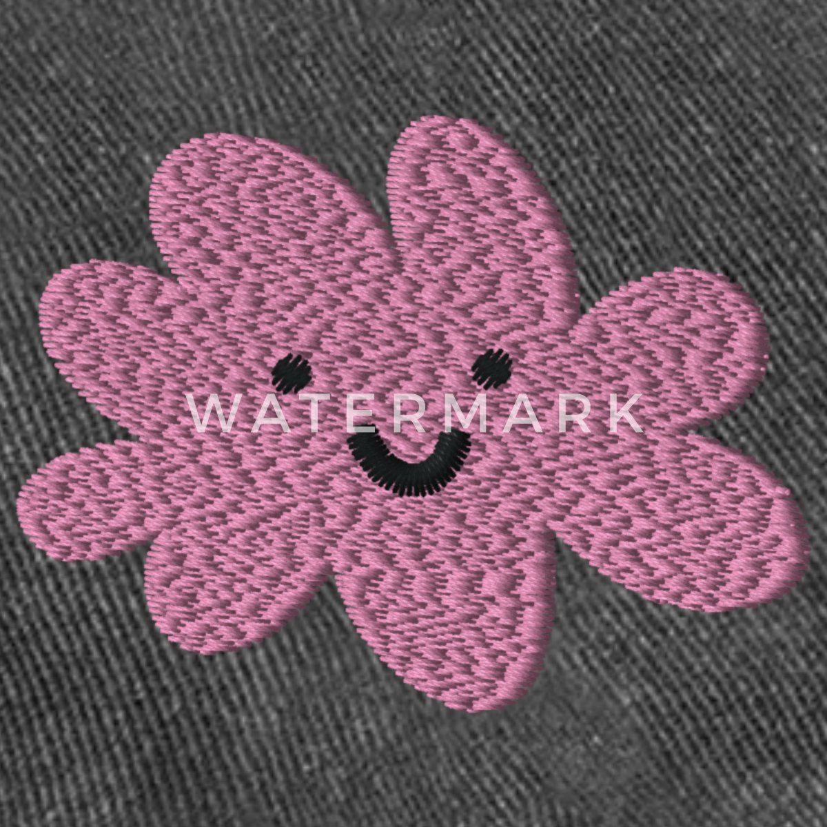 Spreadshirt Baseball Cap Fröhliche Rosa Blume Mit Lächelndem Gesicht Vintage Cap (1-St)