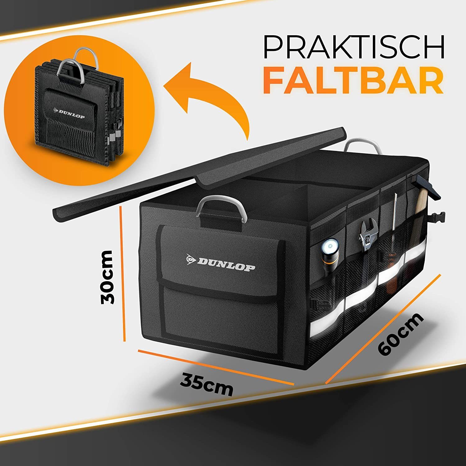 Dunlop Faltbox Dunlop Kofferraumtasche faltbar 60 x 35 x 30cm, B/H/T:60x35x30cm