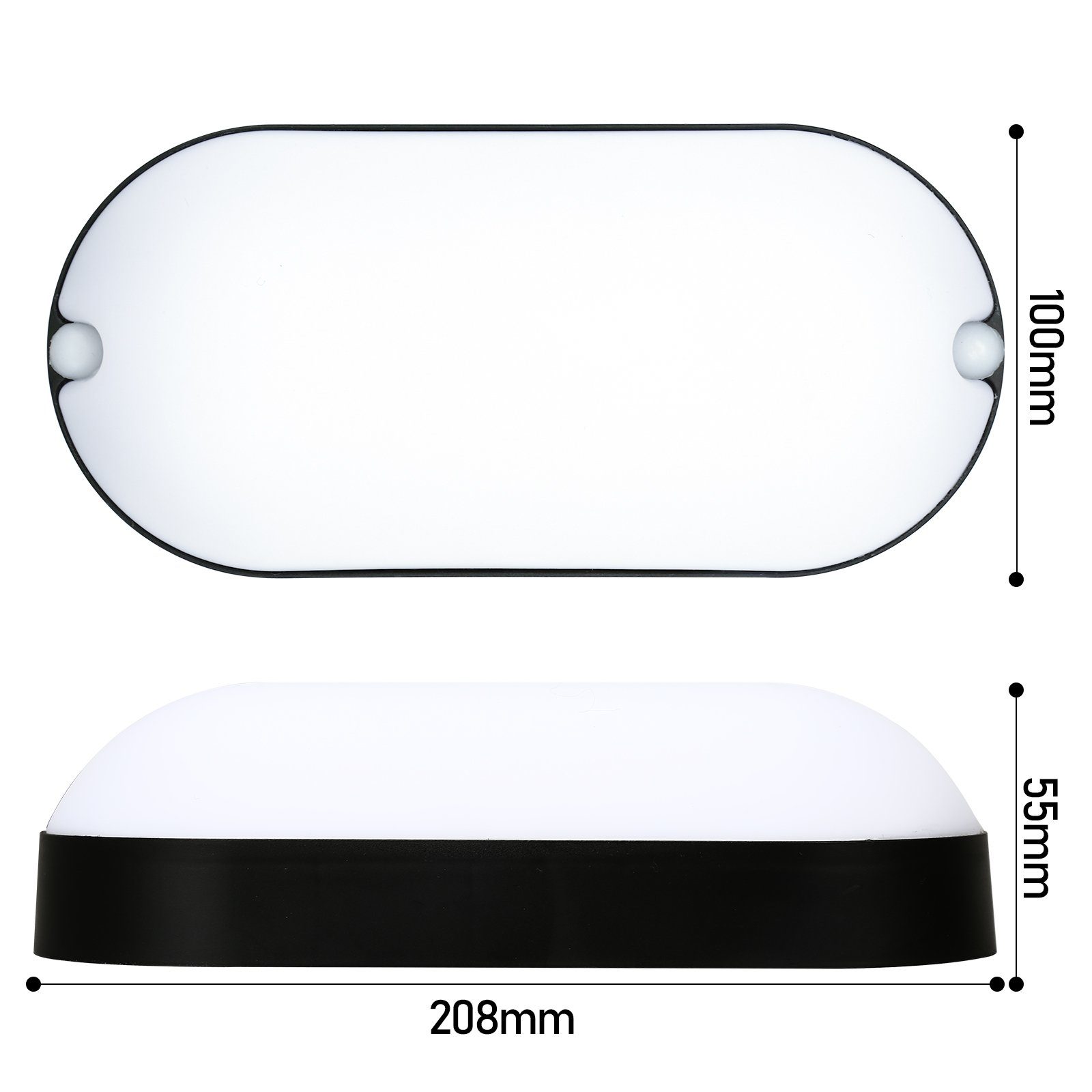 Clanmacy Deckenleuchte LED Feuchtraumleuchte IP54 Badlampe günstig online kaufen