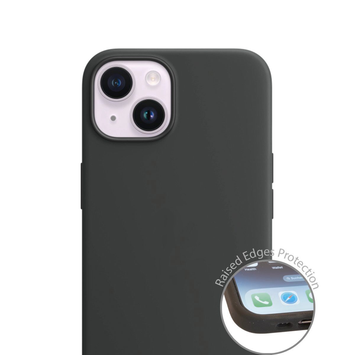 4smarts Smartphone-Hülle 4smarts Liquid Silic. C Cupertino für iPhone 14, schwarz