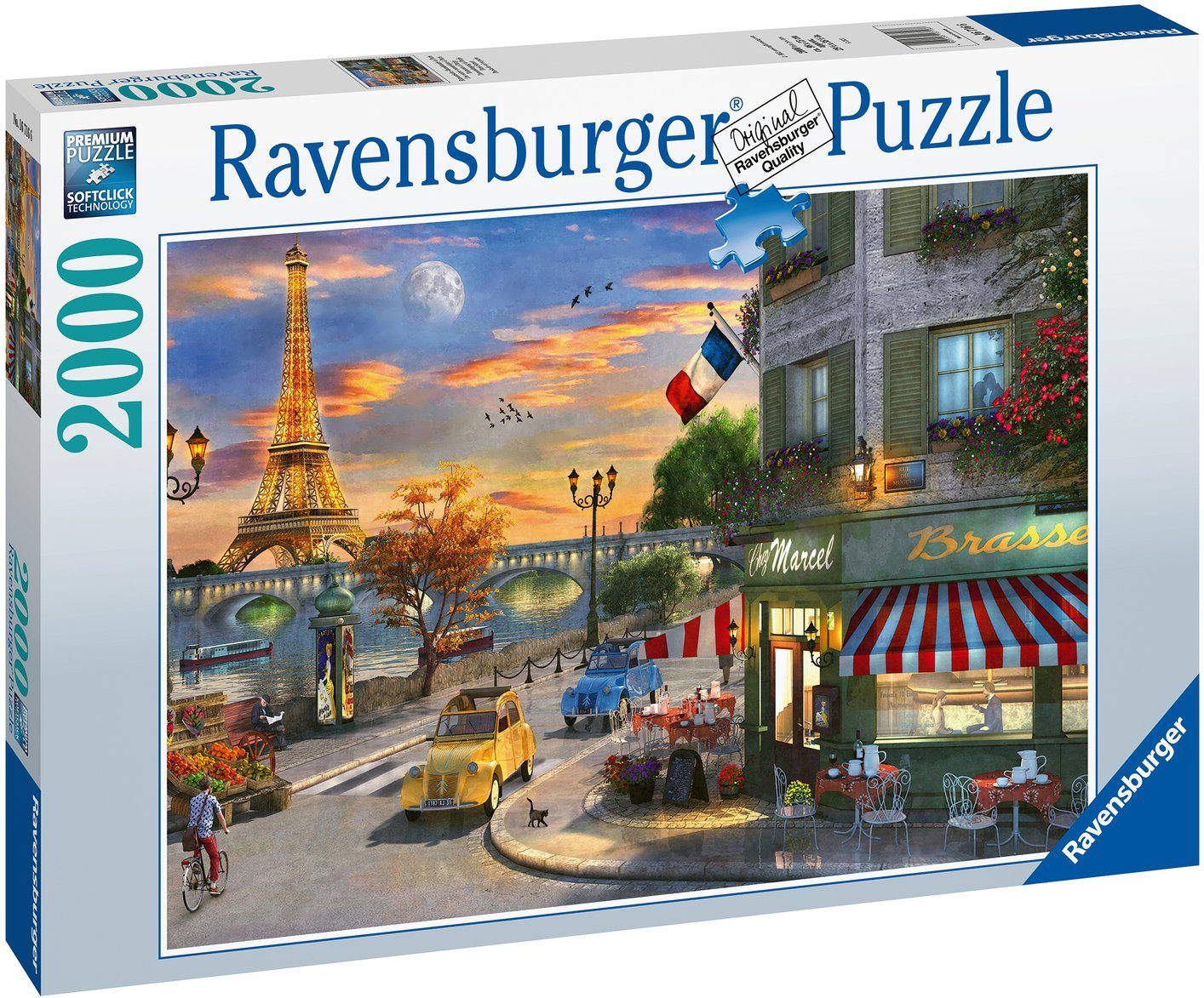 Ravensburger Puzzle Romantische Abendstunde in Paris, 2000 Puzzleteile, Mad günstig online kaufen