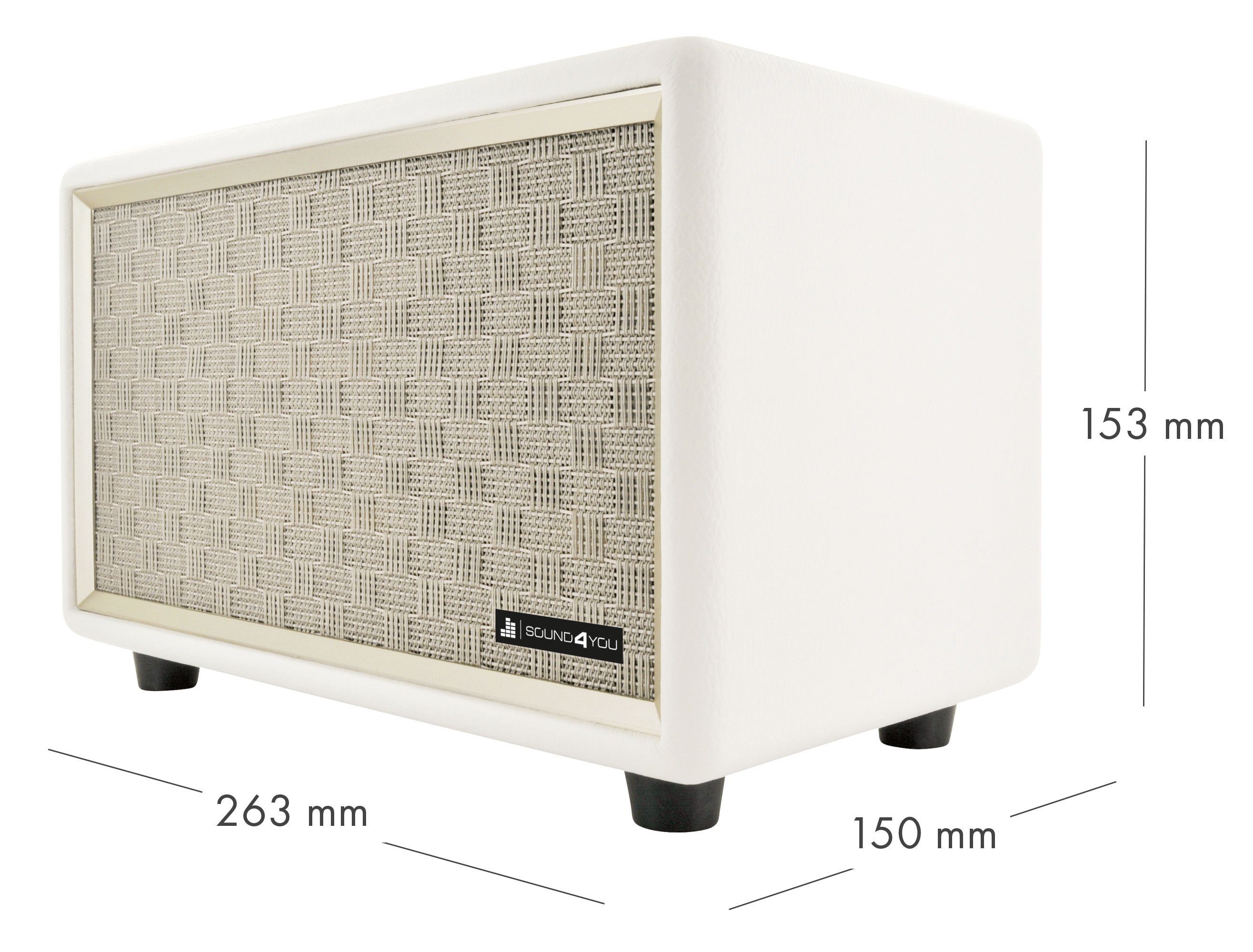 Schwaiger 661712 Bluetooth-Lautsprecher (Klinkenanschluss, Bluetooth, 24 W, Retro Design, Lederoptik)