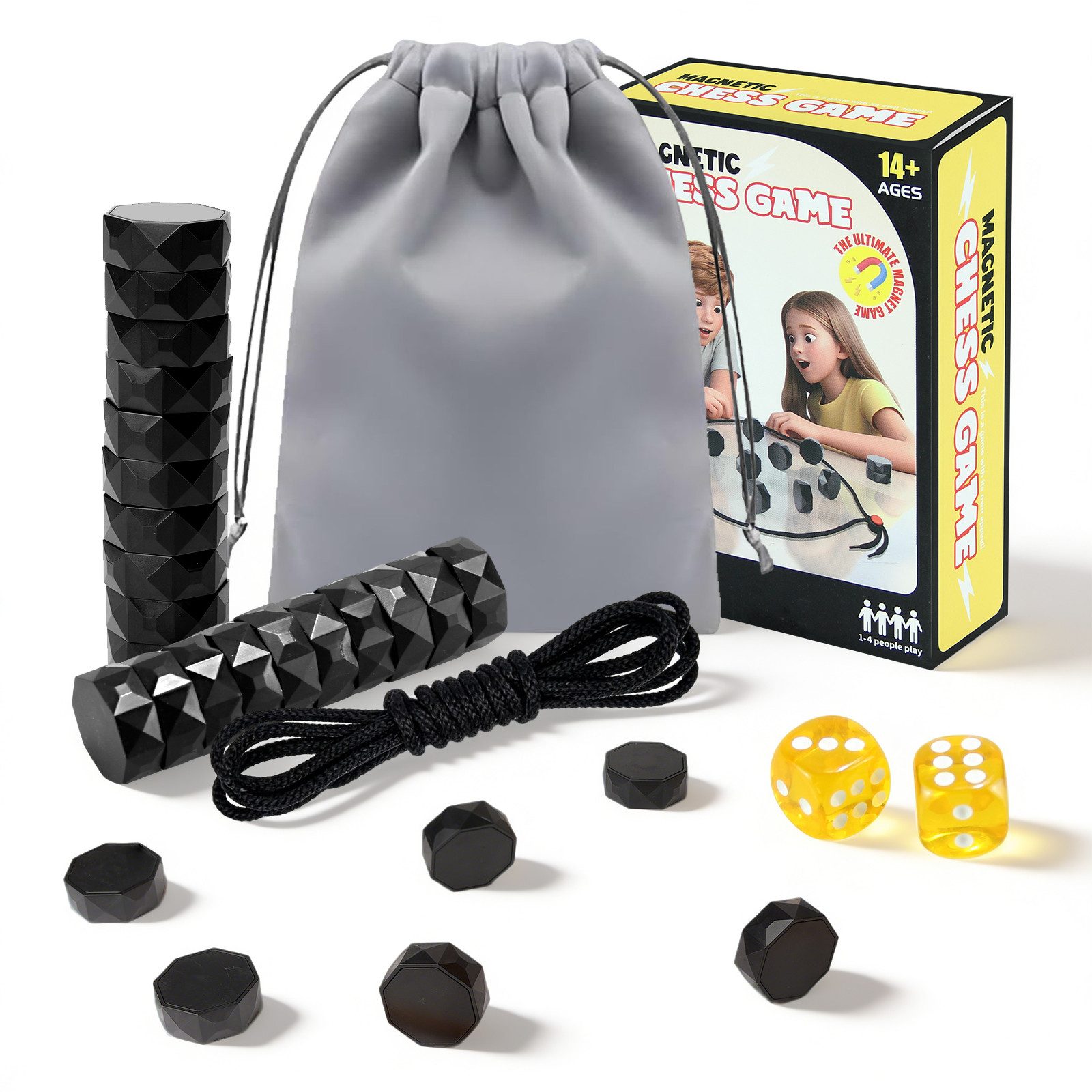Bundviel Lernspielzeug 20 Stück Magnetspiel Puzzle Magnetic Schachspiel Magnetisches Spiel