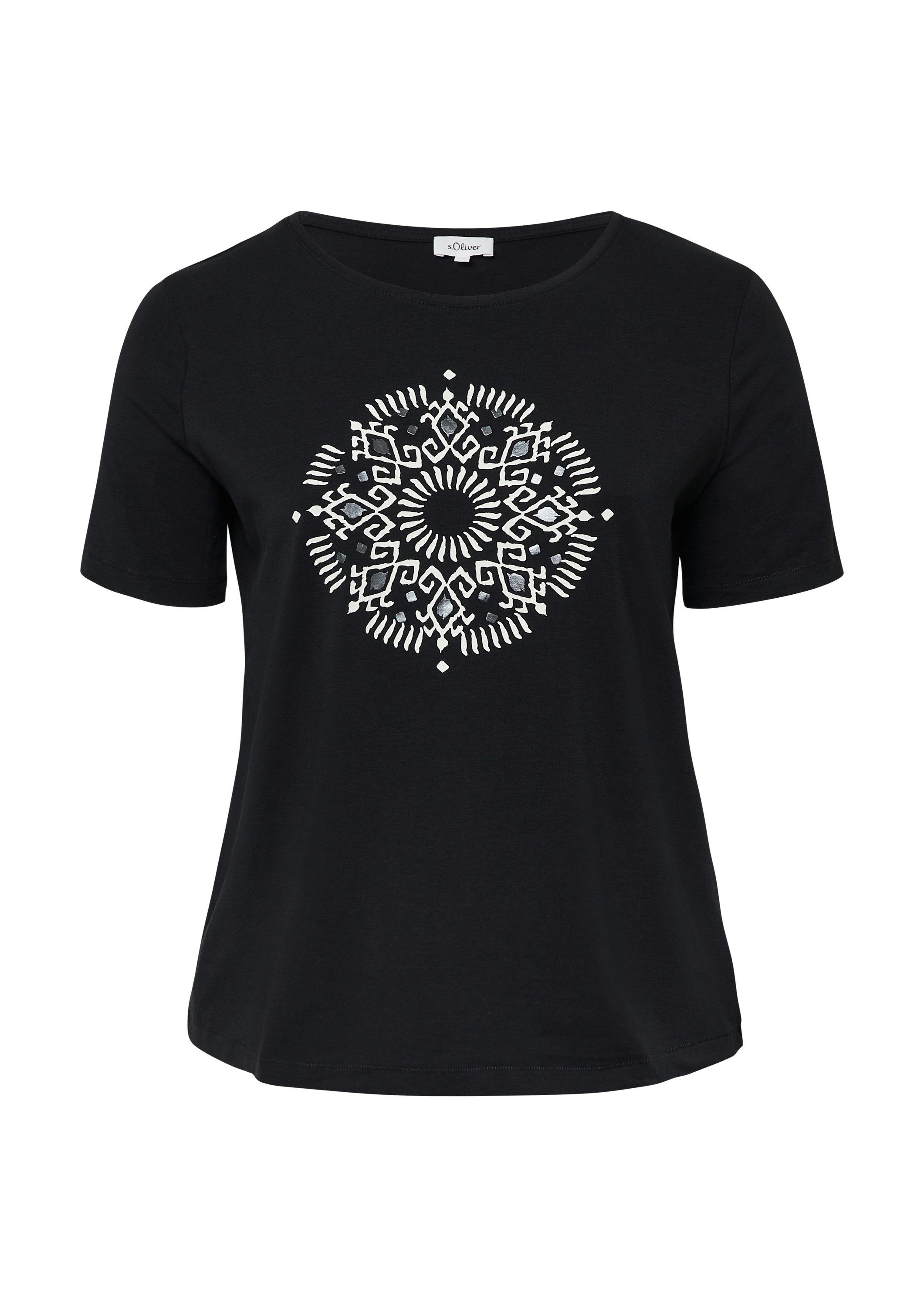s.Oliver Kurzarmshirt T-Shirt T-Shirt aus Baumwollstretch mit Print günstig online kaufen
