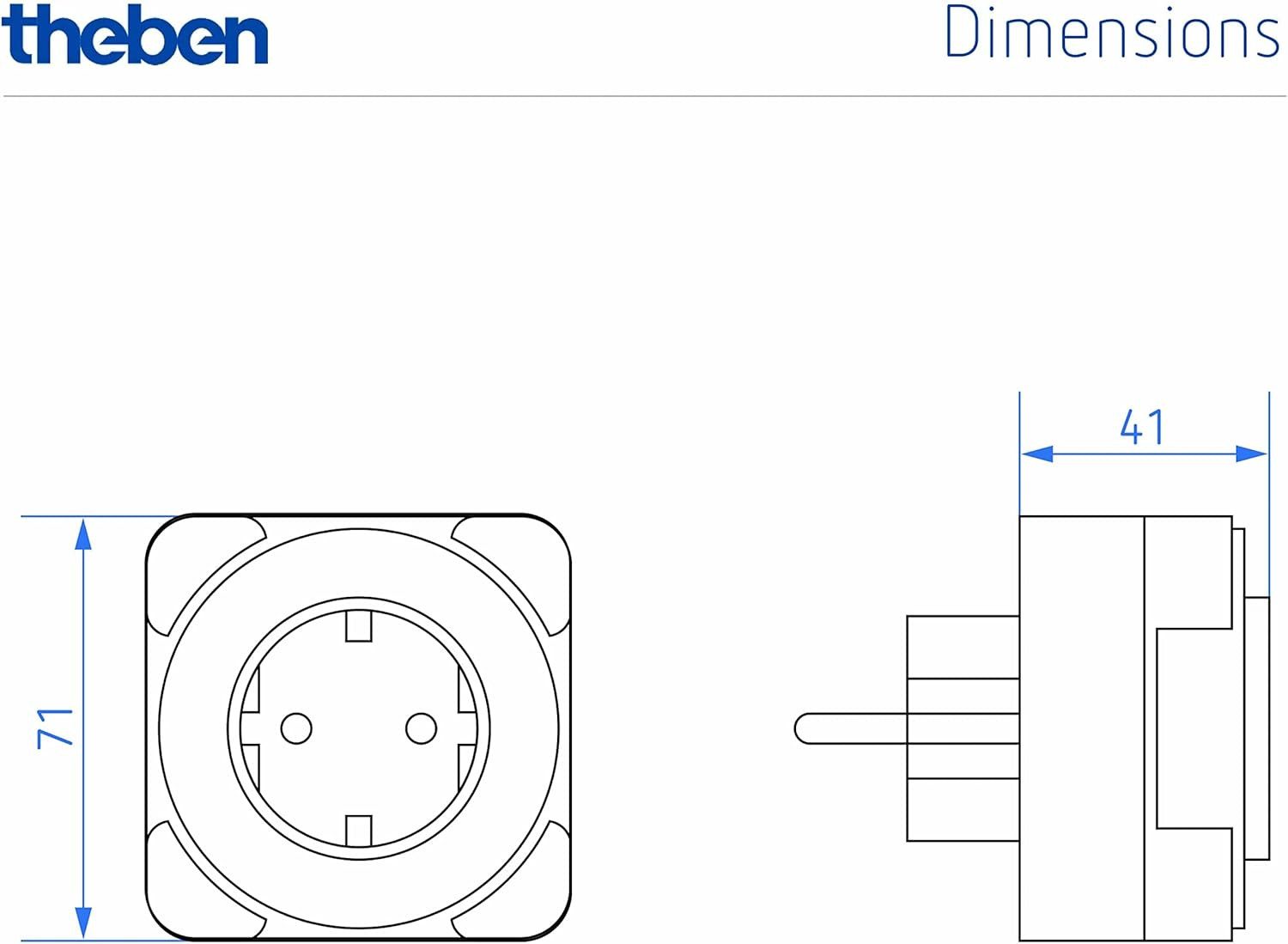 theben Zeitschaltuhr eltimo 020 top3 0200130 digitale Steckdoseschaltuhr, App-Bedienung, Direktwahltasten, Wochenprogramm, Dauerschaltung, innen, Ladegeräte/Router/…