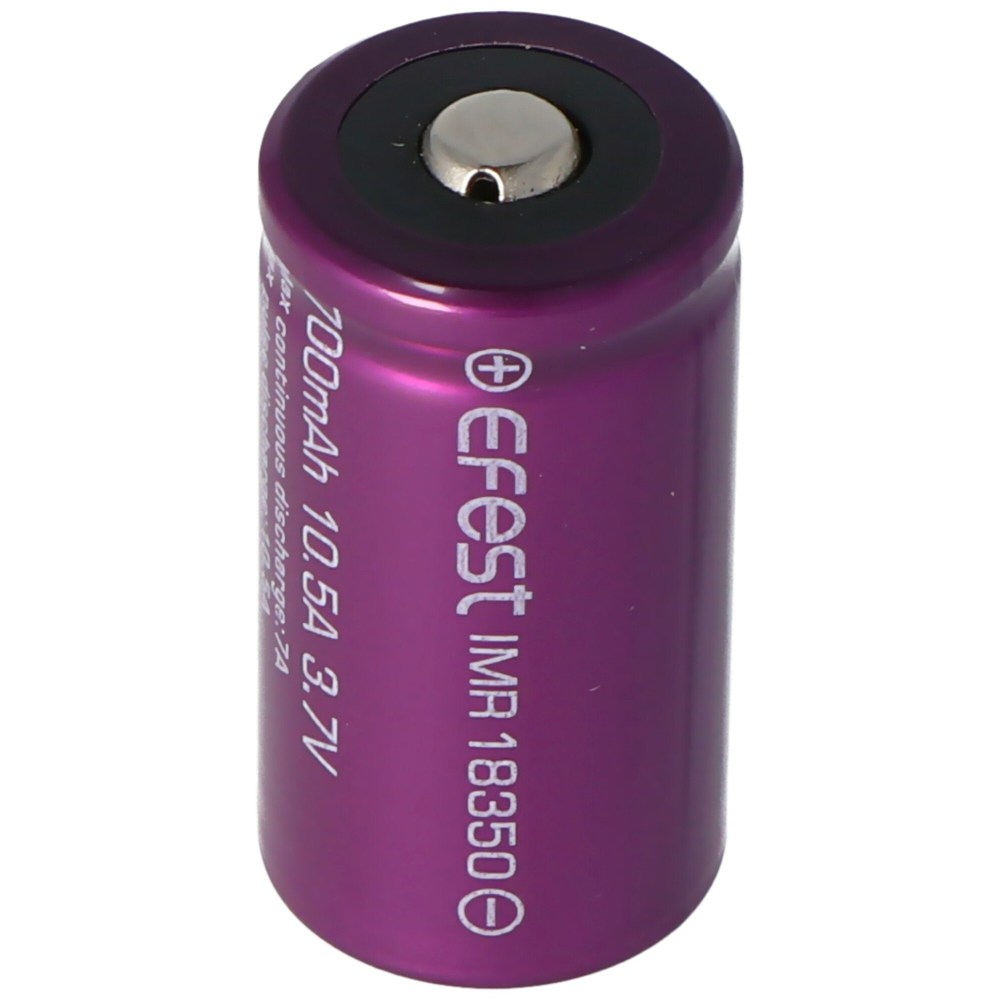 EFEST Efest Purple IMR18350 - 700mAh 3,7V Li-Ion-Akku (Pluspol erhöht) Akku 700 mAh (3,7 V)