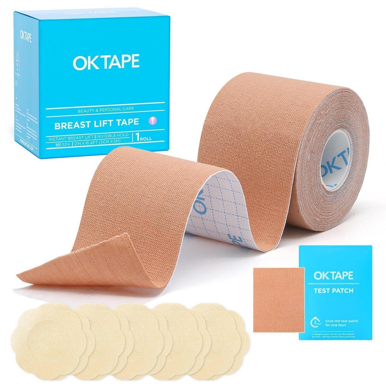 LuxusKollektion Klebe-BH Klebe BH Push Up Große Brust Trägerlos Beige