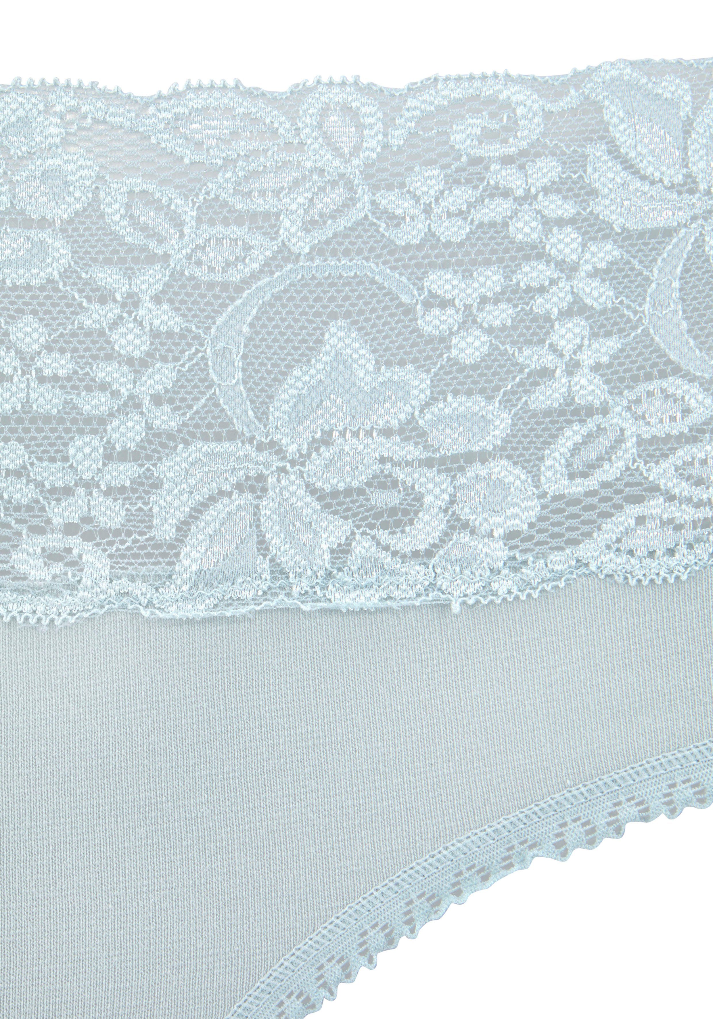 Vivance by Lascana Slip (3er-Pack) aus elastischer Baumwolle mit floraler Spitze – Bild 5 von 5