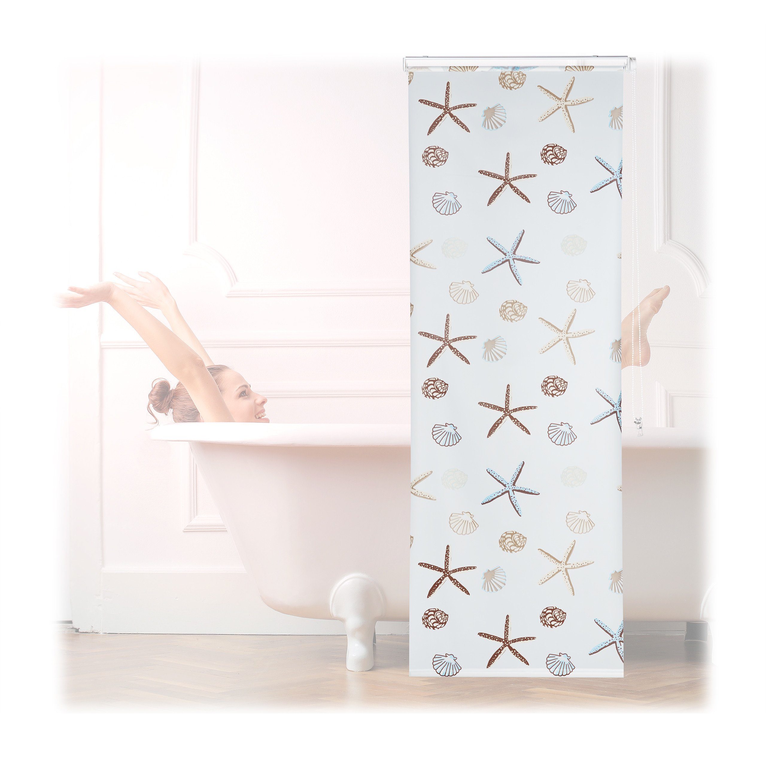 relaxdays Duschrollo OCEA Breite 80 cm, 80x240cm