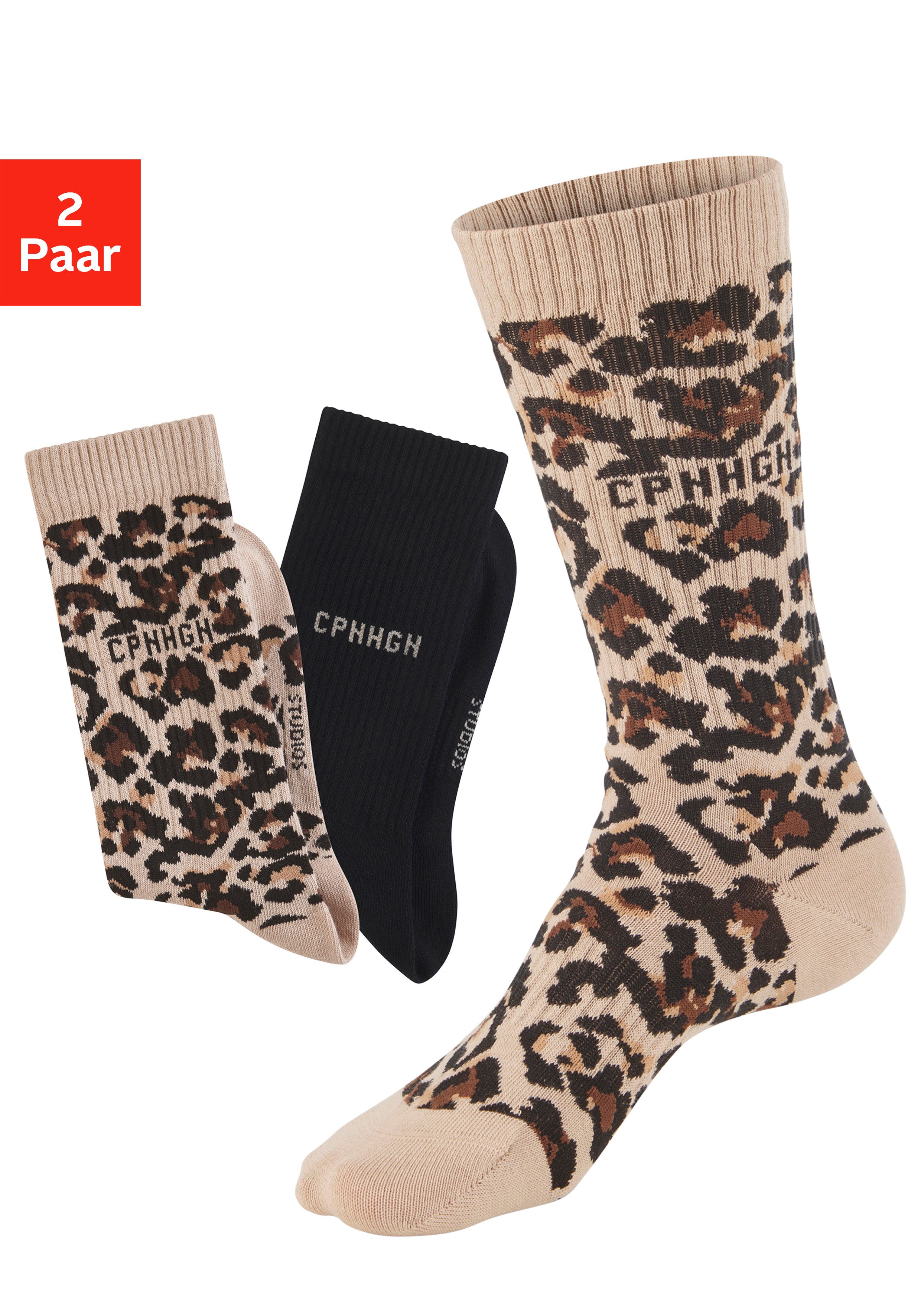 Copenhagen Studios Langsocken (Packung, 2-Paar) gemustert und in uni günstig online kaufen