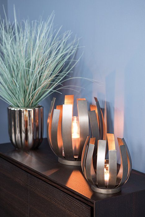 Fink Windlicht ORFEA, Weihnachtsdeko (1 St), aus Edelstahl inkl. Glaszylind günstig online kaufen