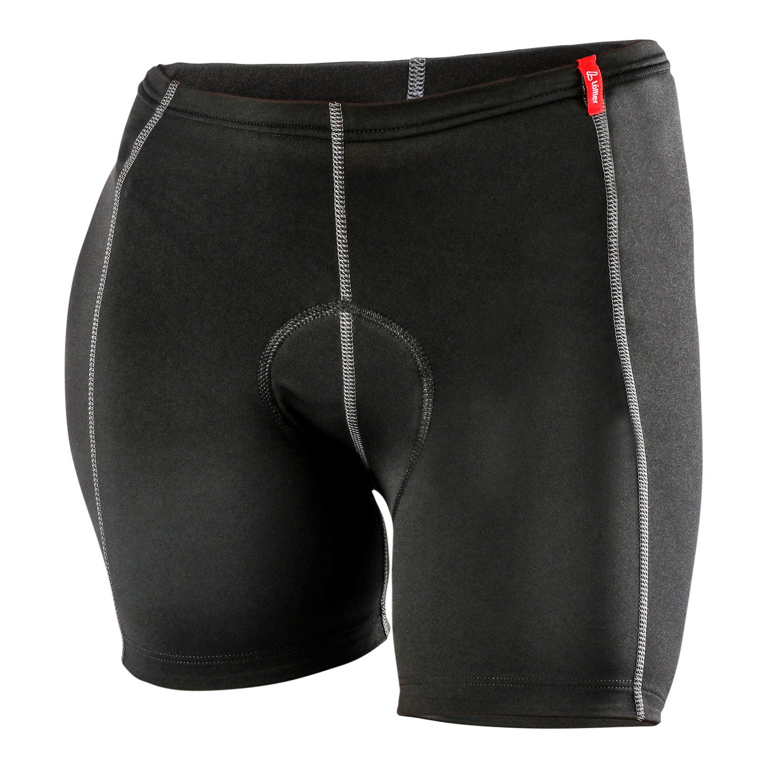 Löffler Fahrradhose W BIKE UNDERSHORTS ELASTIC black/ grey melange