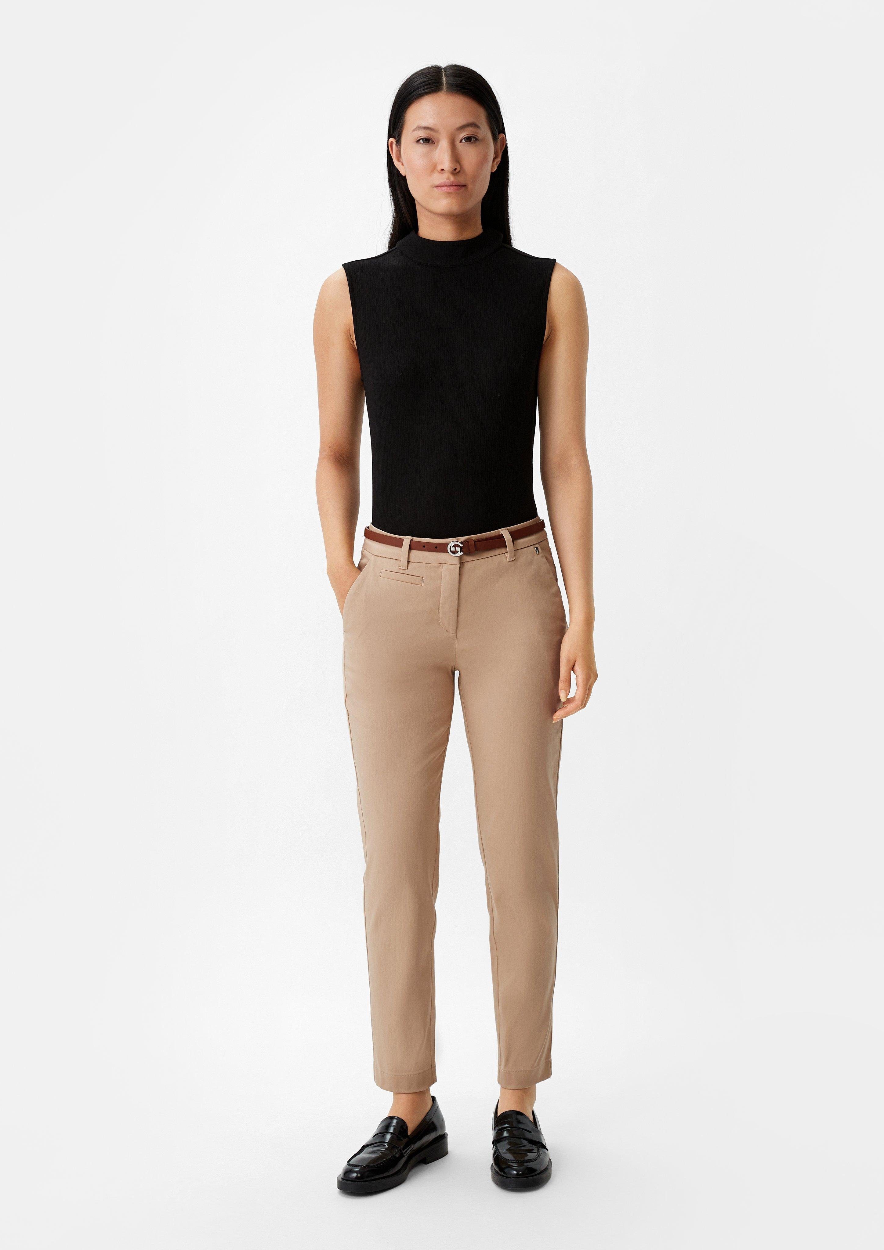 Comma 7/8-Hose Chino-Hose mit Gürtel günstig online kaufen