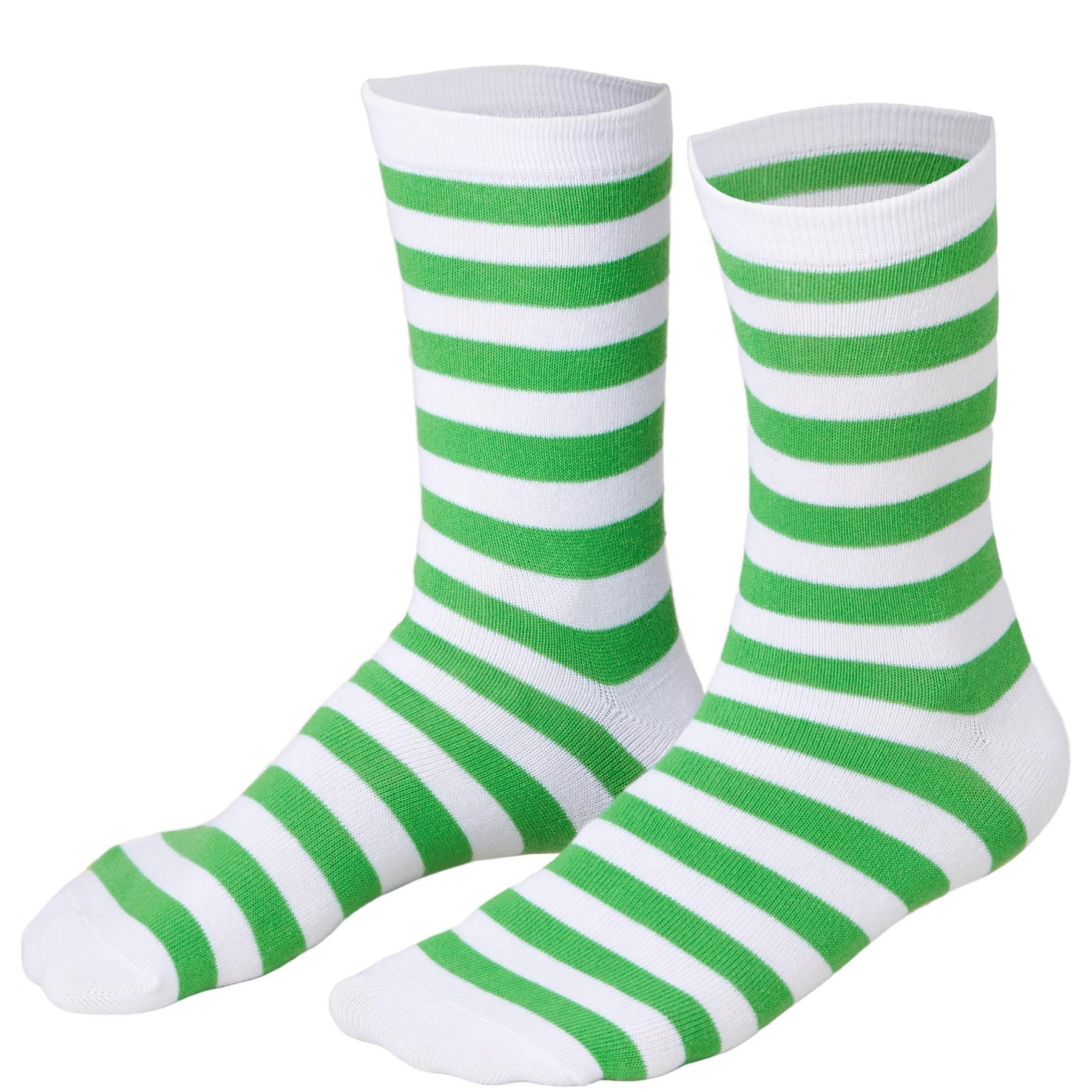 dressforfun Kuschelsocken Weihnachtssocken gestreift weiß-grün günstig online kaufen