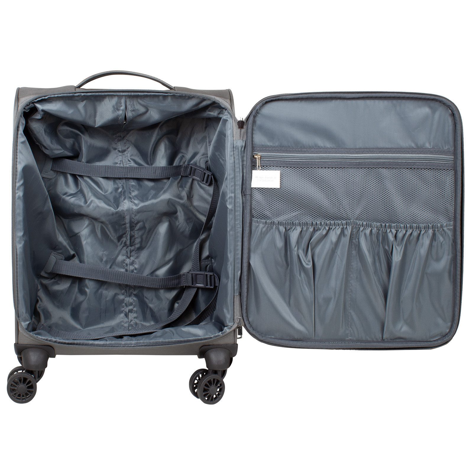 Trendyshop365 Weichgepäck-Trolley Cordoba, 3 Größen, 4 Farben, 4 Rollen, Zwillingsrollen, Zahlenschloss, Dehnfalte