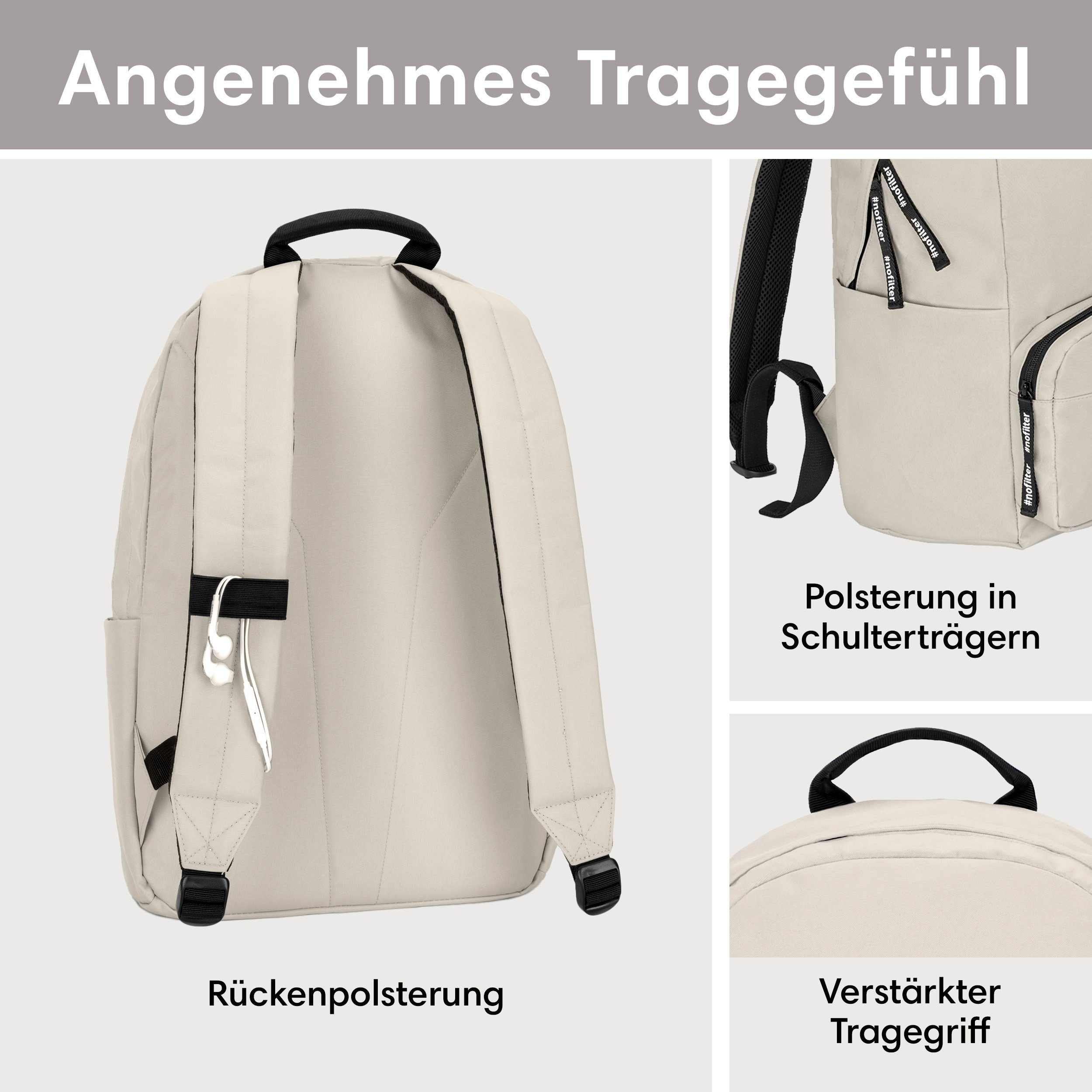 LARKSON Schulrucksack No 3 Rucksack Schule Mädchen Jungen Teenager (1-tlg), Seitentasche, Laptopfach, Wasserabweisend – Bild 5 von 5